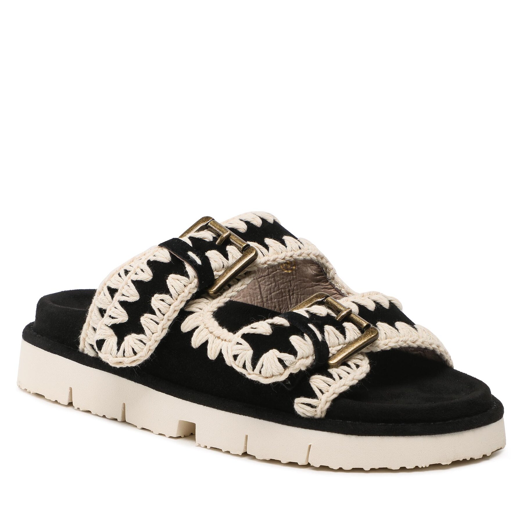 Sandale Mou New Bio With Buckles SW461005A Black/White