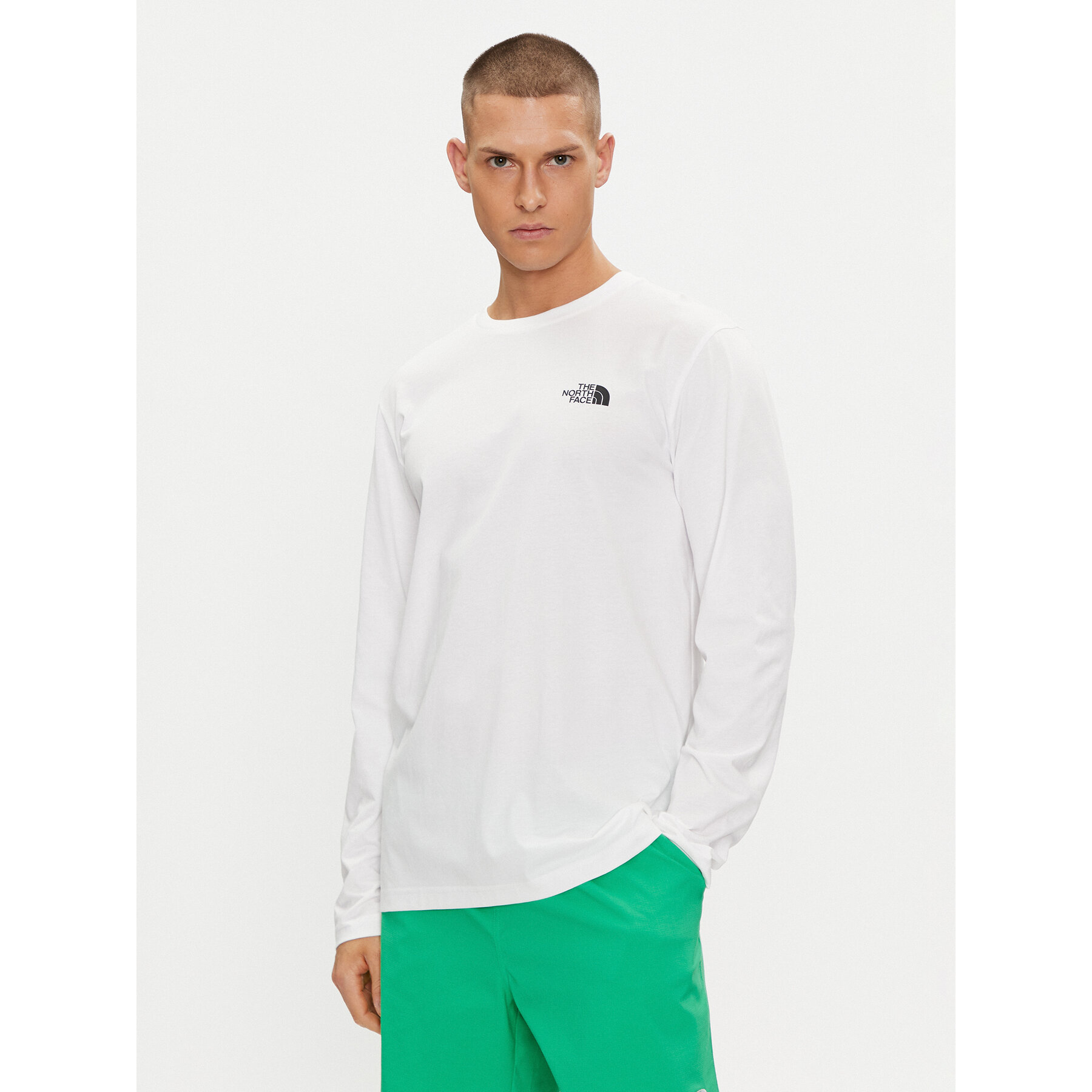 The North Face Longsleeve Simple Dome NF0A87QN Weiß Regular Fit
