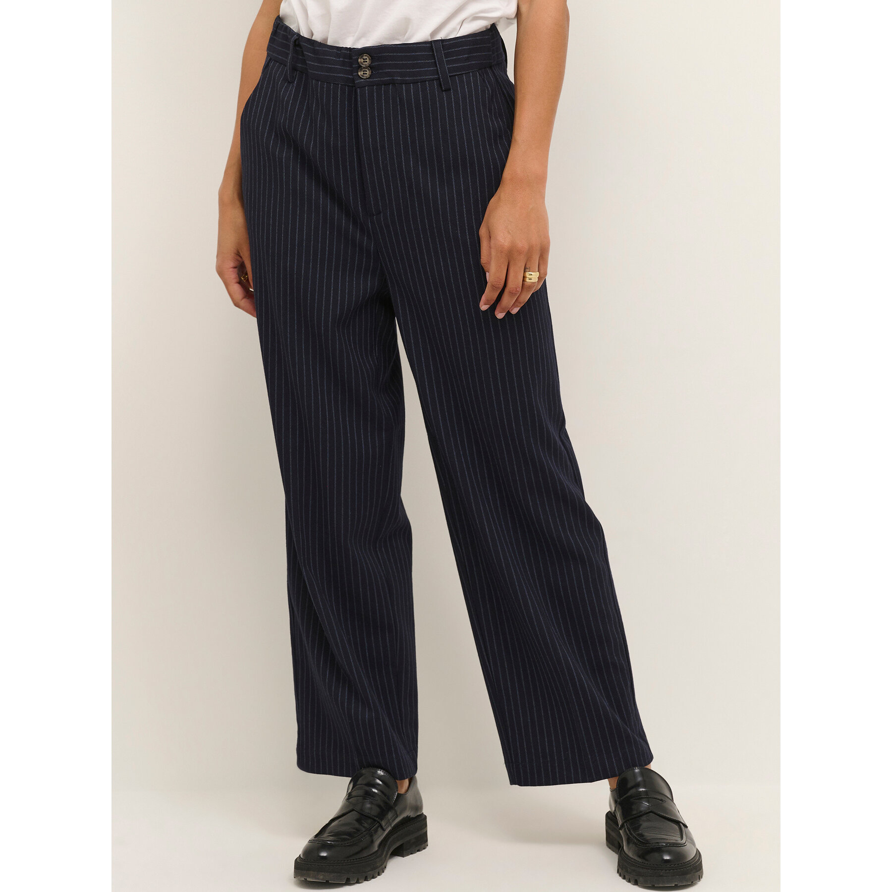 Kaffe Stoffhose Marley 10507121 Dunkelblau Regular Fit