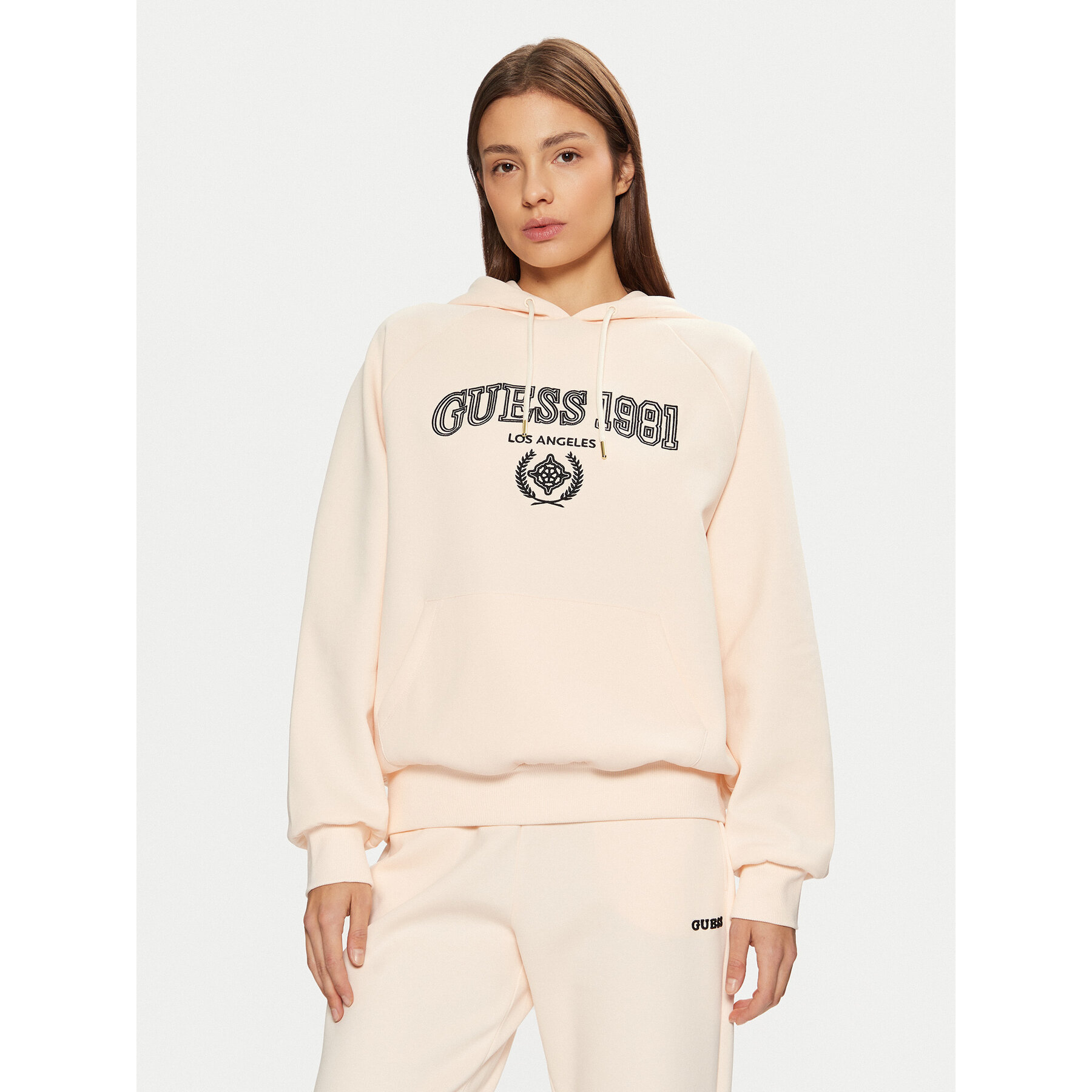 Guess Sweatshirt V5RQ02 KCLD1 Écru Regular Fit
