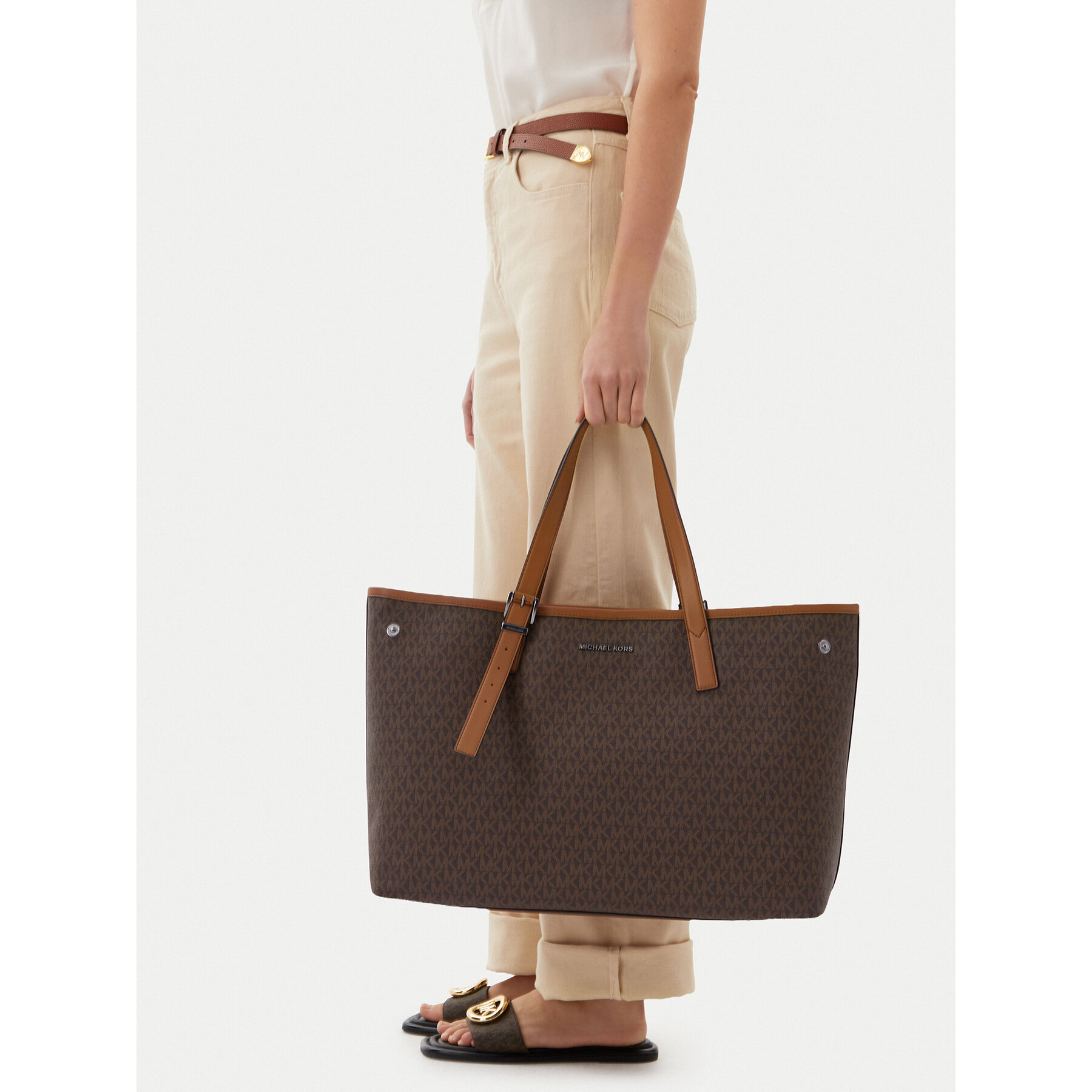 Τσάντα MICHAEL Michael Kors Hudson 33R6LHDT9B Καφέ