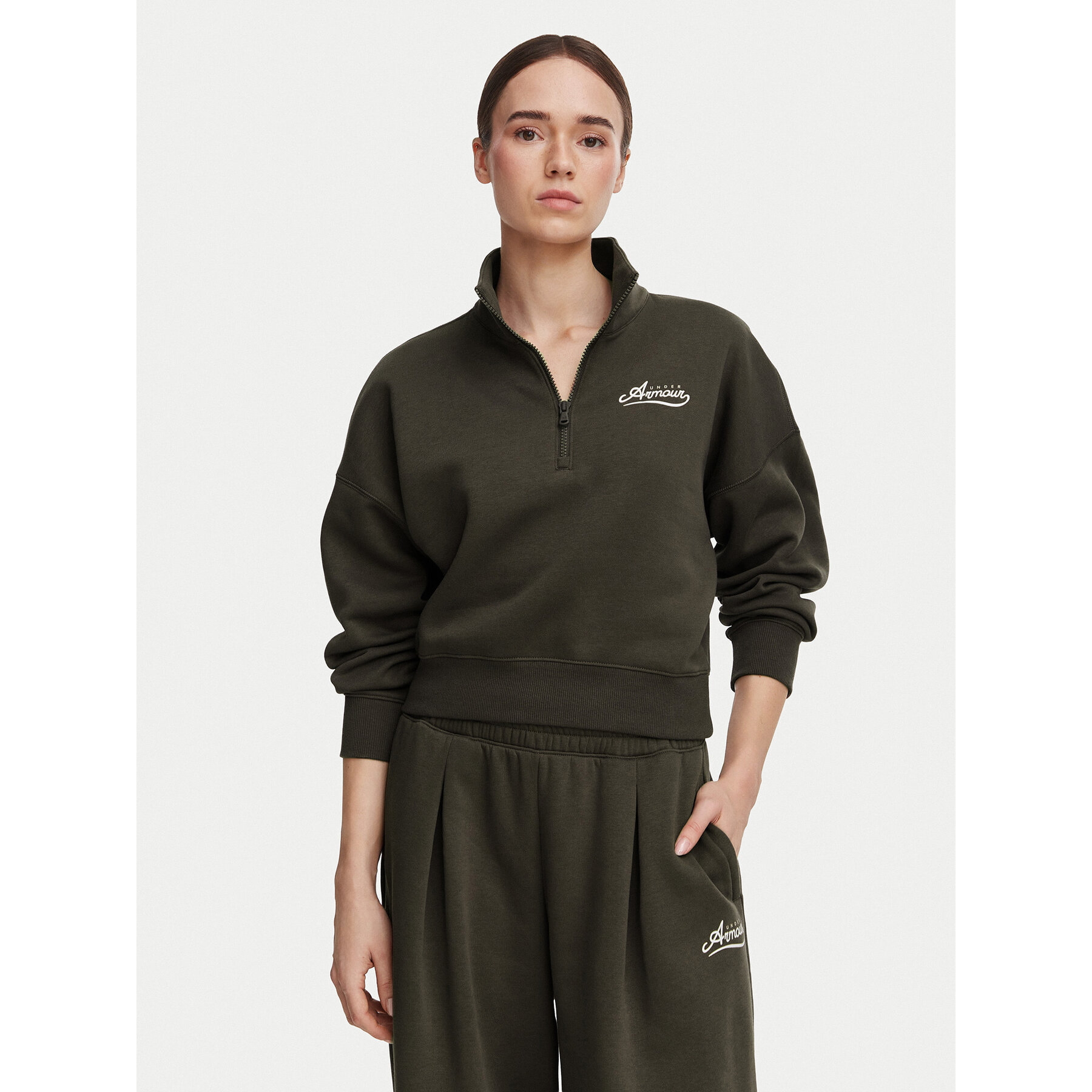 Under Armour Sweatshirt Ua Rival Fleece Varsity 6016557 Braun Regular Fit