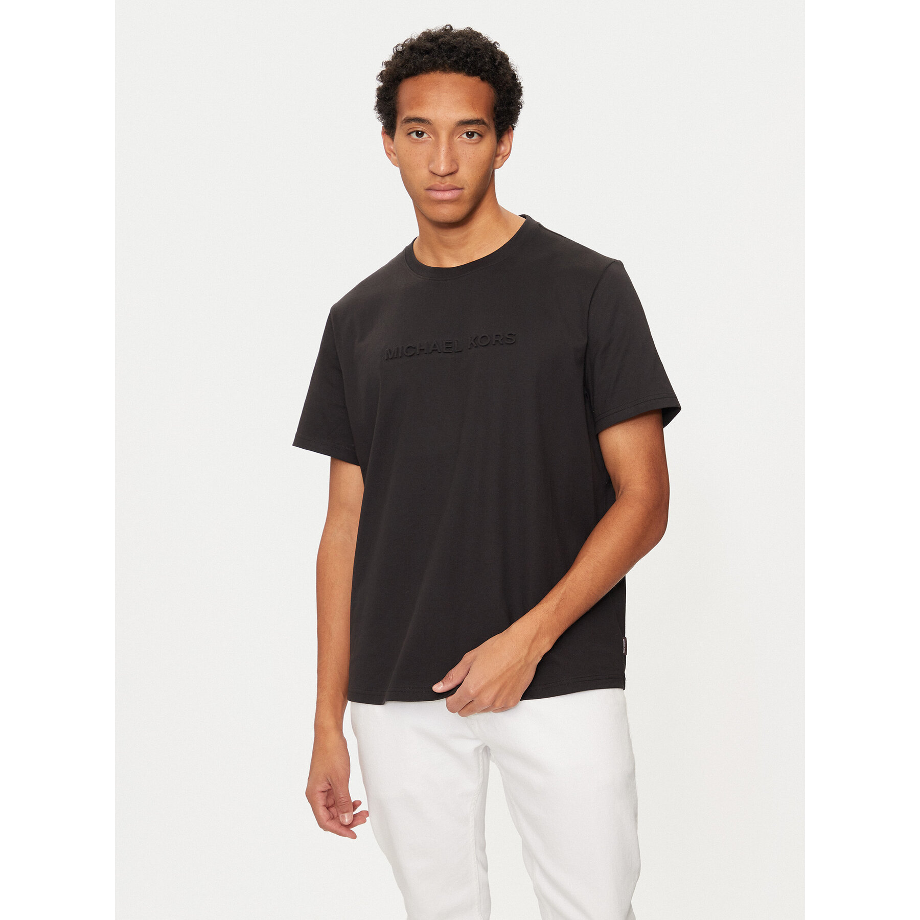 Michael Kors Majica CF4529H1V2 Črna Regular Fit