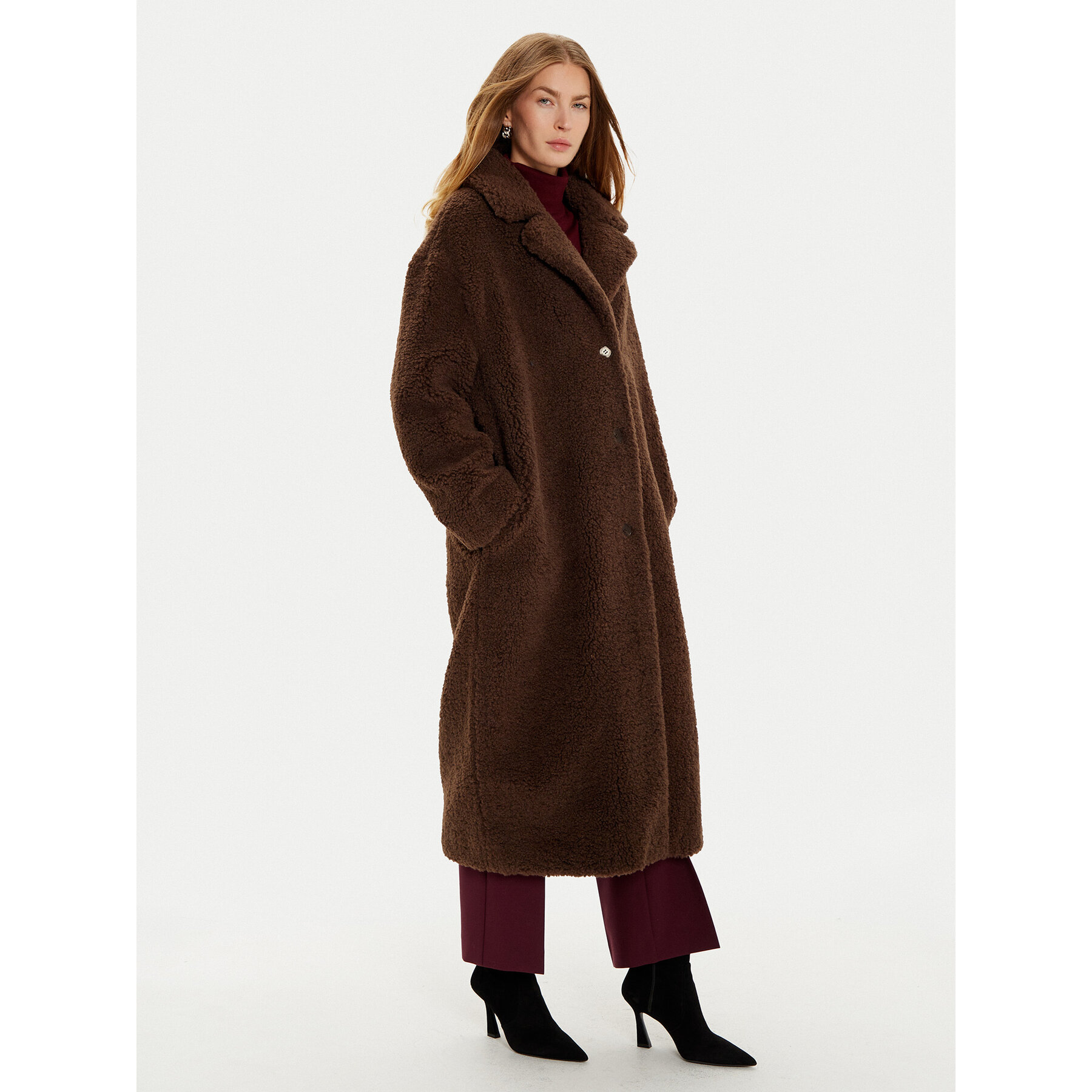 Guess Pelzmantel New Alina W3BL86 WF2C2 Braun Regular Fit