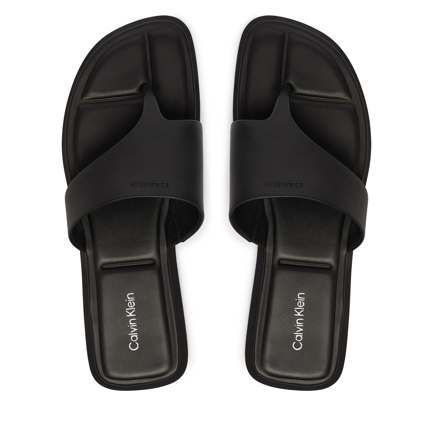 Žabky Calvin Klein Leather Toe Post Sandals HW0HW02866 Čierna