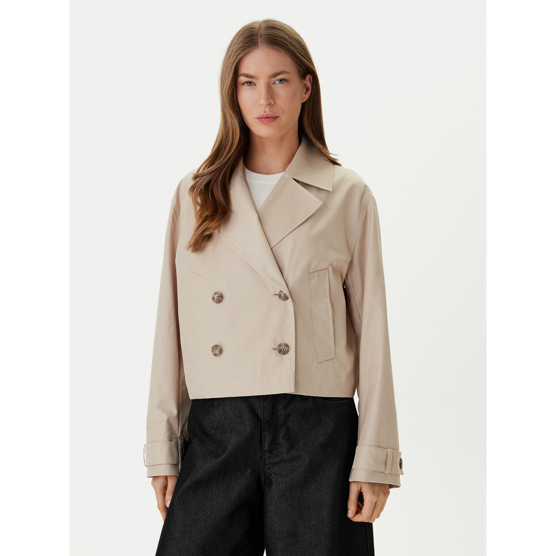 Calvin Klein Tenchcoat LV044B541G Beige Regular Fit
