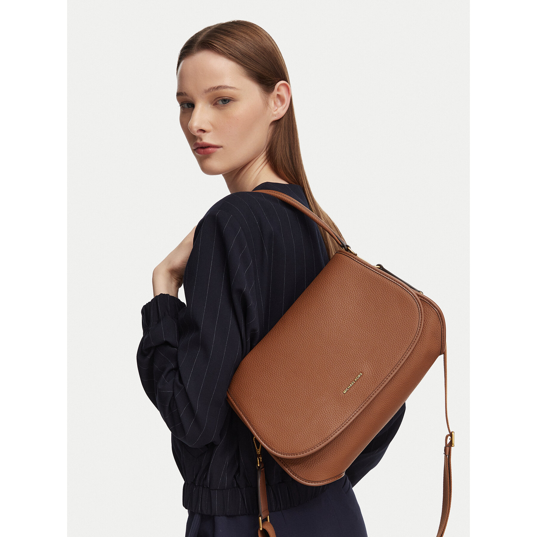 Ročna torba MICHAEL Michael Kors 30T6AX3M2L Rjava