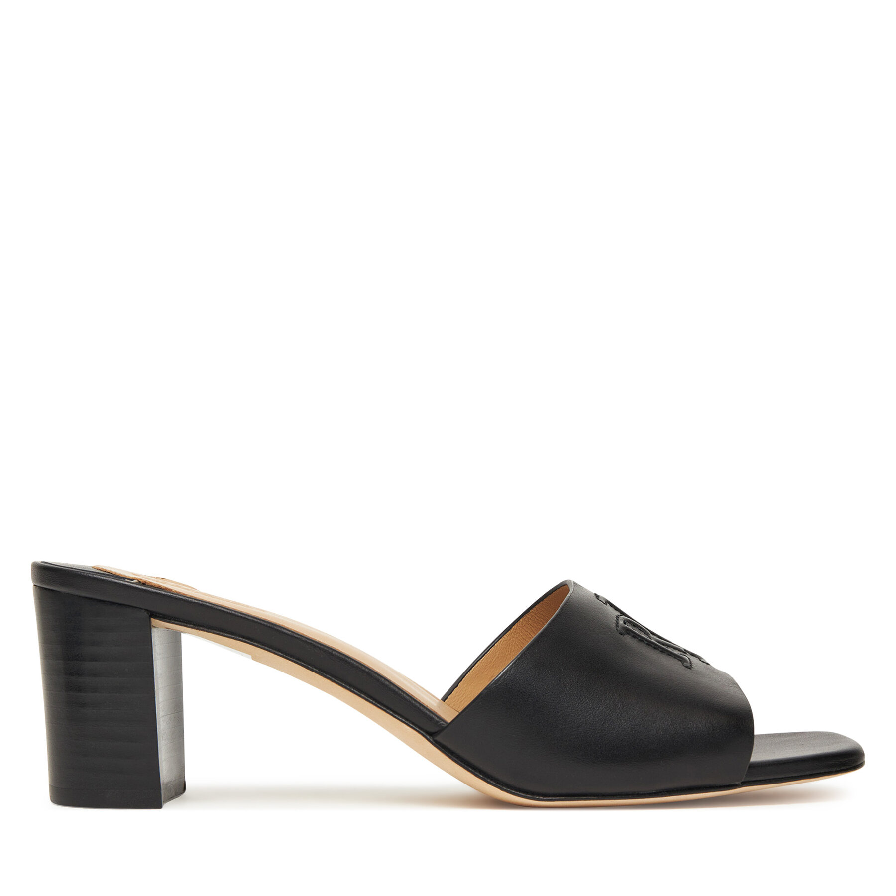 Şlapi LAUREN RALPH LAUREN Everley Block-Heel 802974364001 Negru