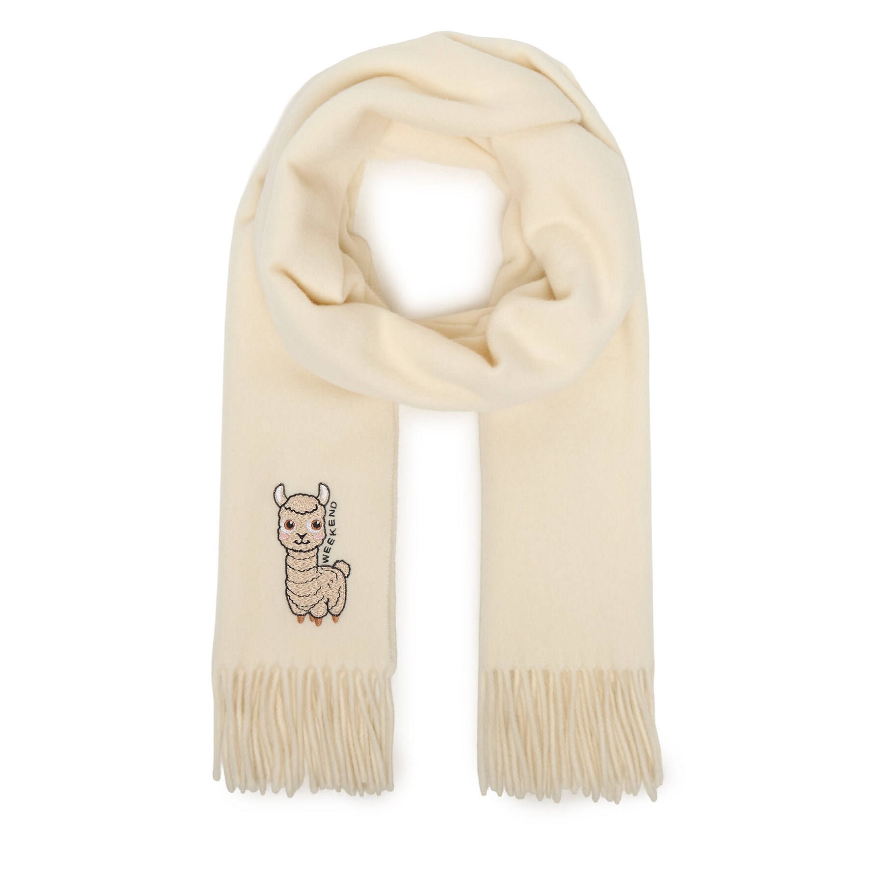Зимен шал Weekend Max Mara Fascia 2615541034 Кремав