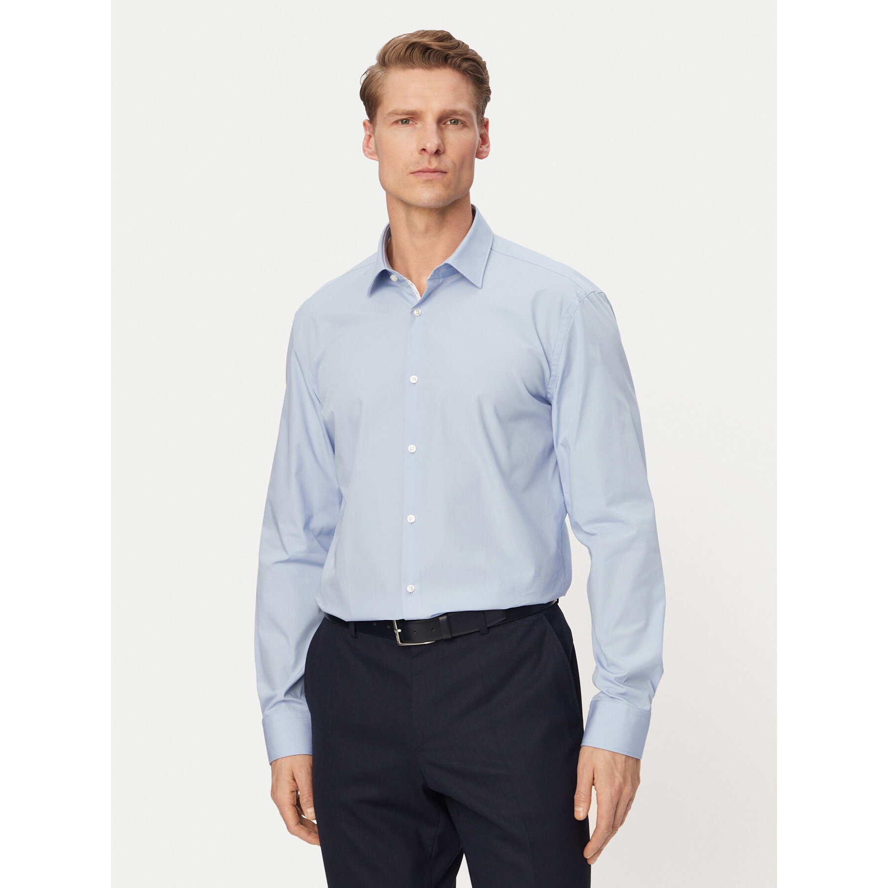 HUGO Hemd Koey 50561154 Himmelblau Slim Fit