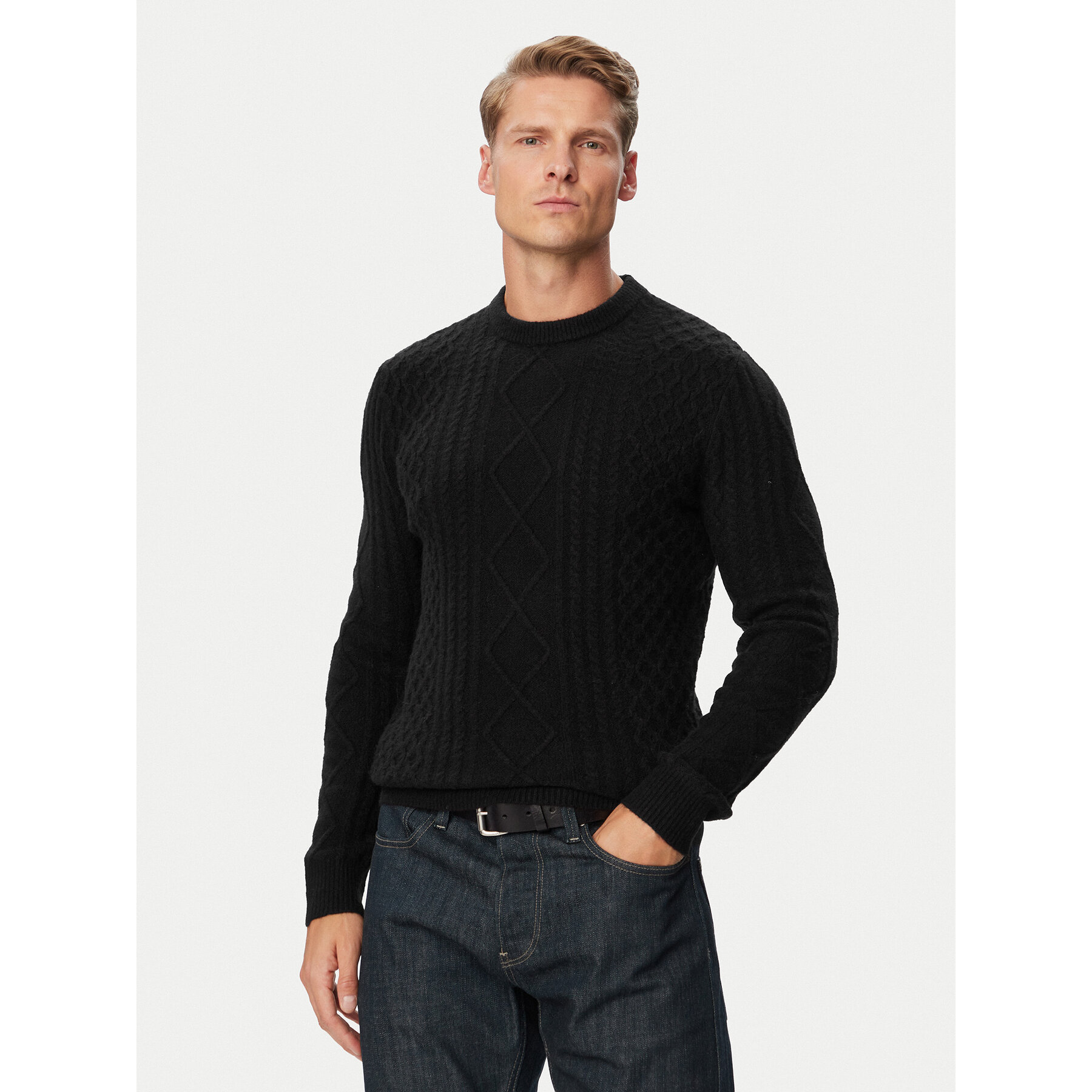 Guess Pullover M6BR28 Z1549 Schwarz Regular Fit