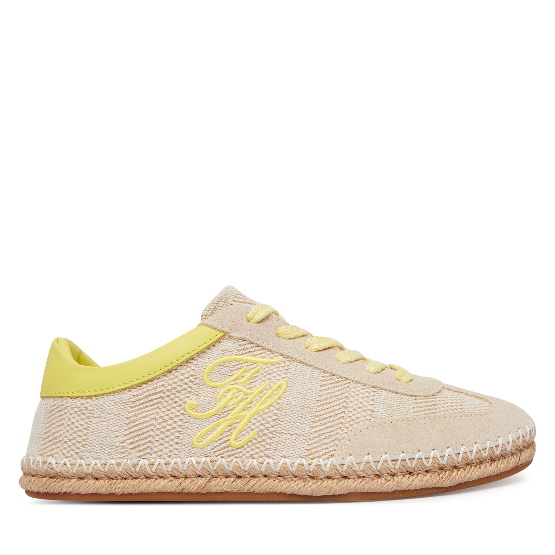 Espadrile Tommy Hilfiger Woven Logo Embroidery FW0FW09108 Bej