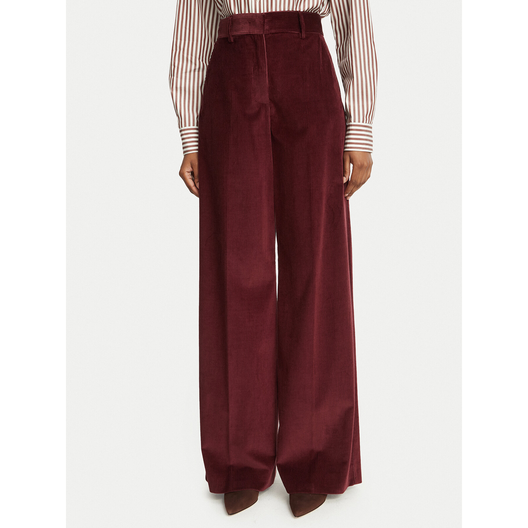 Weekend Max Mara Stoffhose Tania 2625136012 Dunkelrot Regular Fit