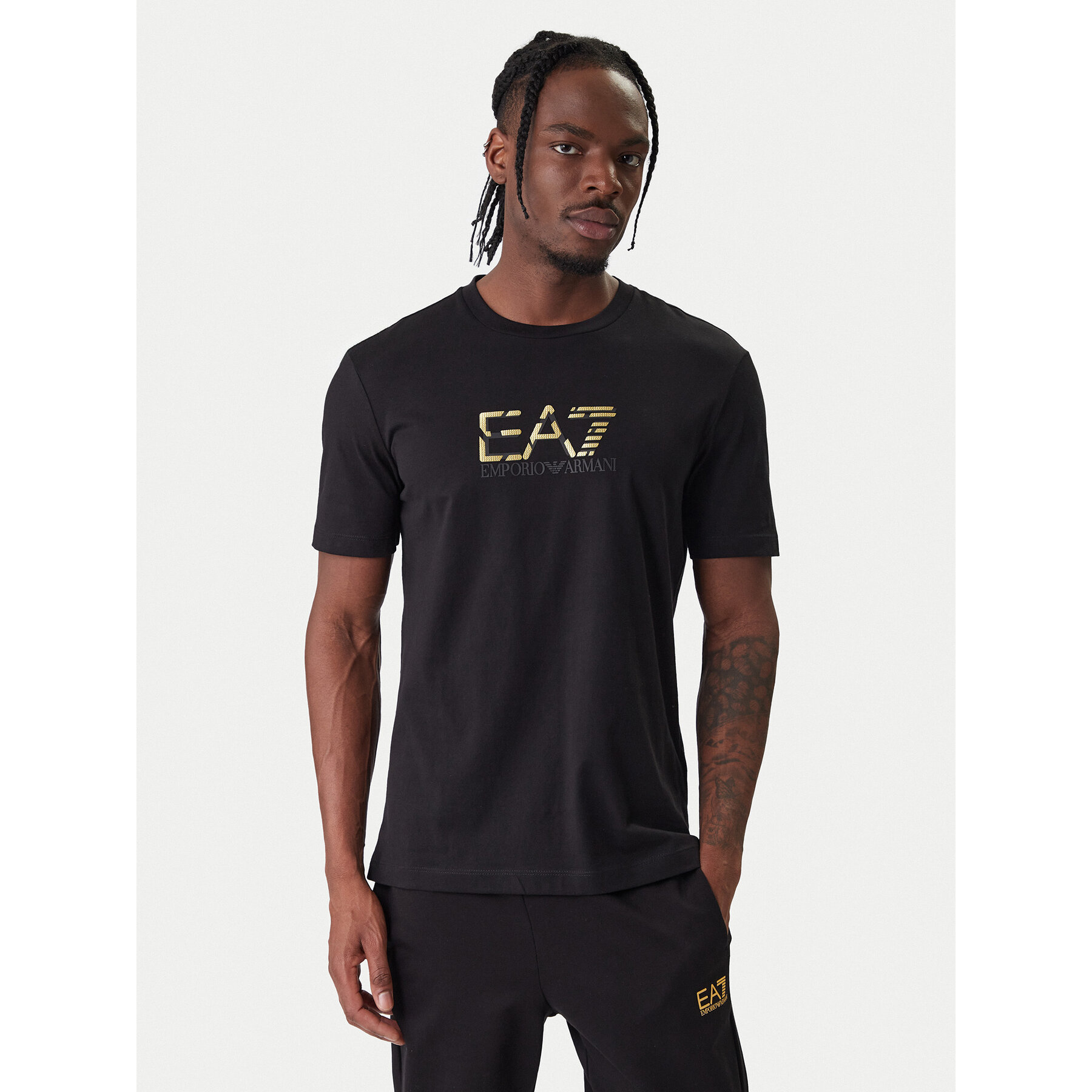 EA7 Emporio Armani T-Shirt 7M001562 AF17789 UC001 Schwarz Regular Fit