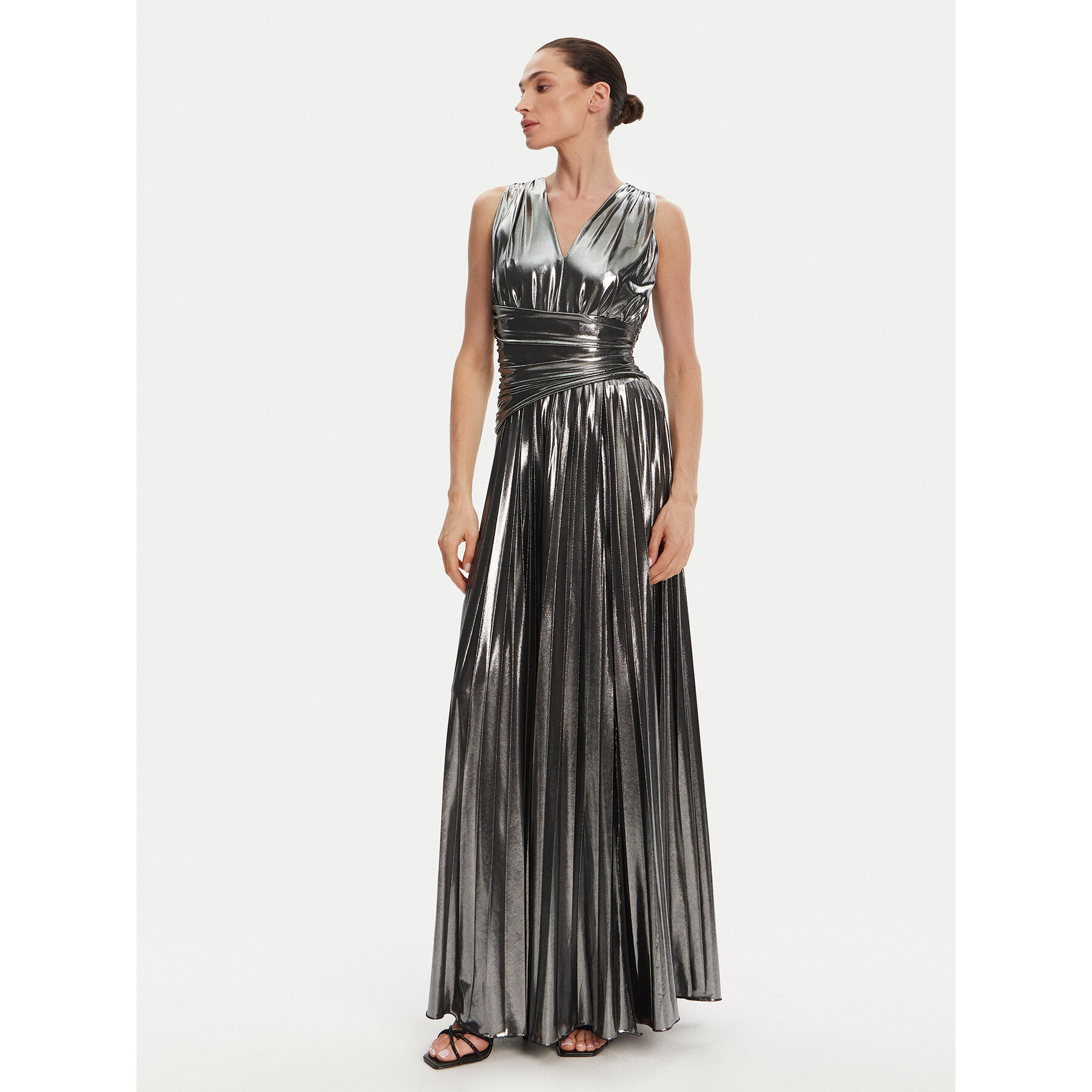 Fracomina Abendkleid FQ25SD3004W798L9 Silberfarben Regular Fit