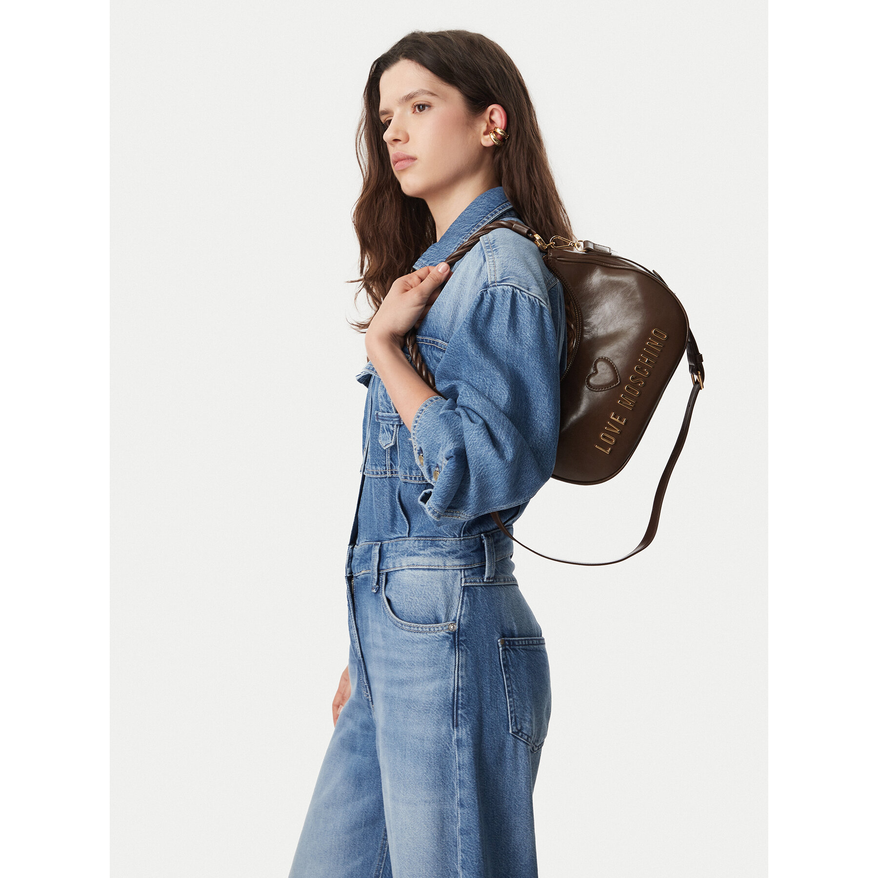 Geantă LOVE MOSCHINO JC4135PP1PL1130A Maro
