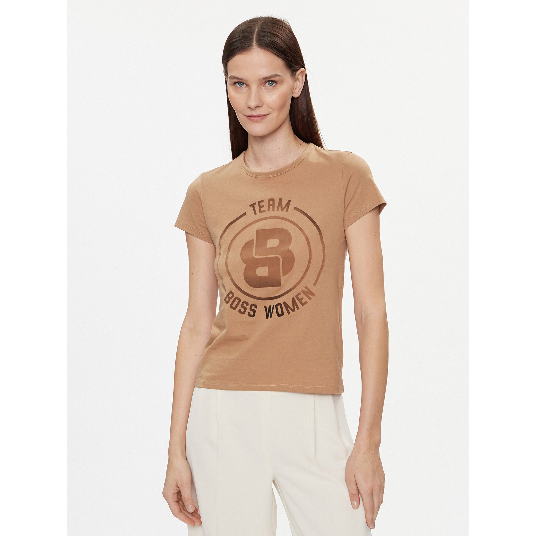 Boss T-shirt 50514738 Beige Regular Fit