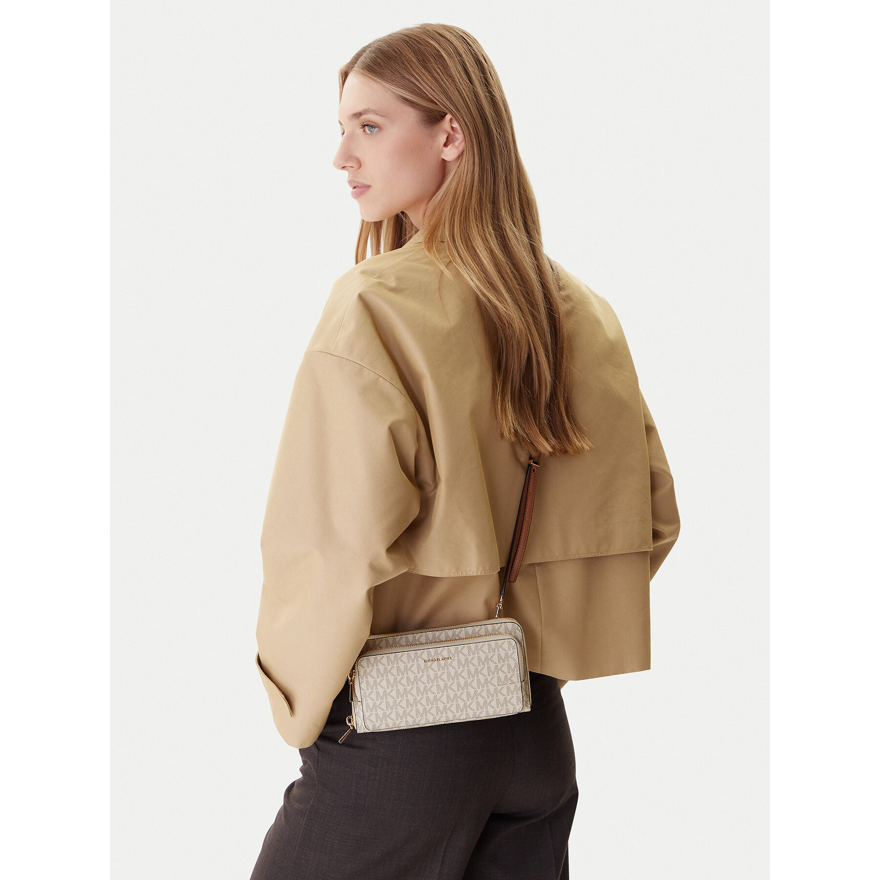 Geantă MICHAEL Michael Kors Jet Set 32F5GJ6C7B Bej