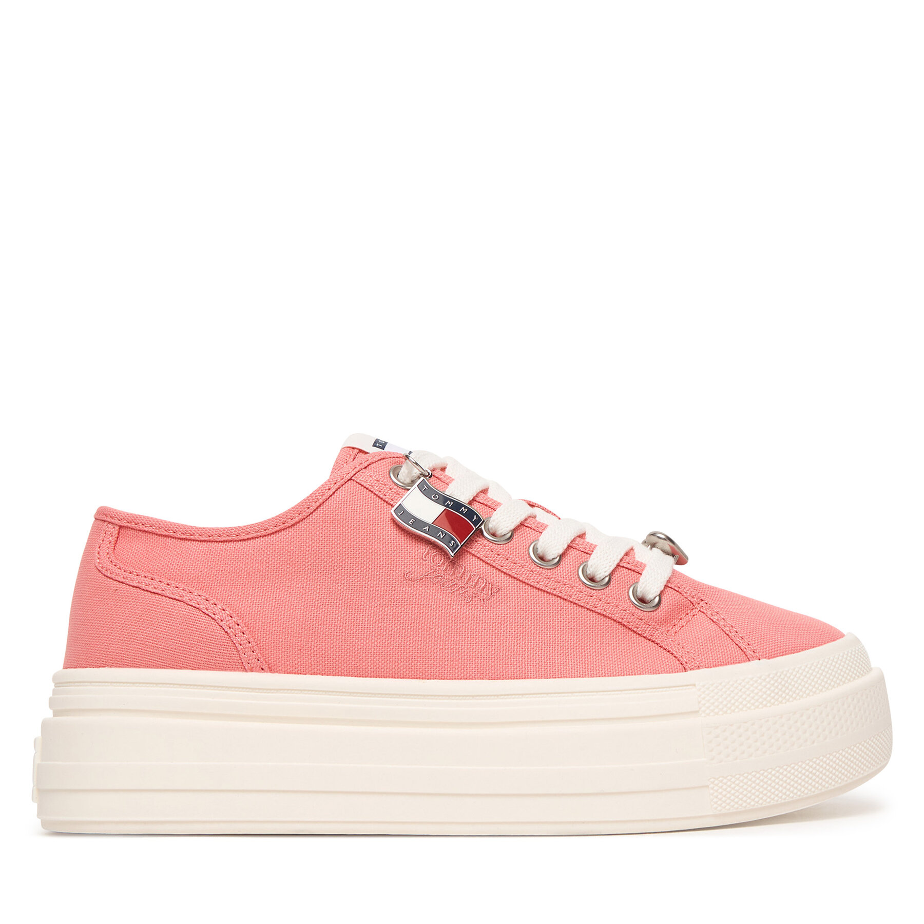 Sneakersy Tommy Jeans Tjw Flatform Sneaker Charms EN0EN02959 Ružová