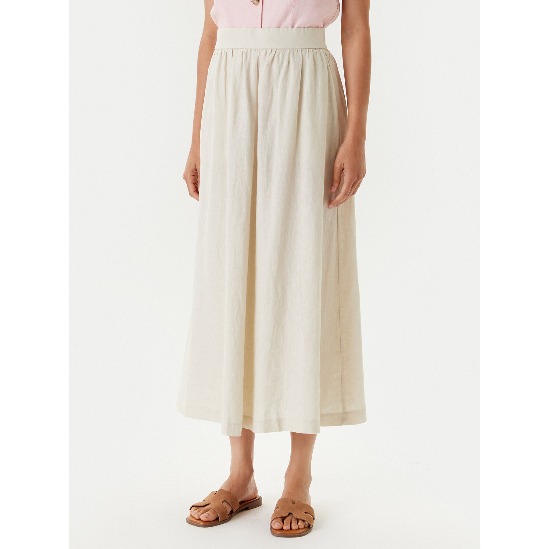 United Colors Of Benetton Trapezförmiger Rock 4AGHD004L Beige Regular Fit
