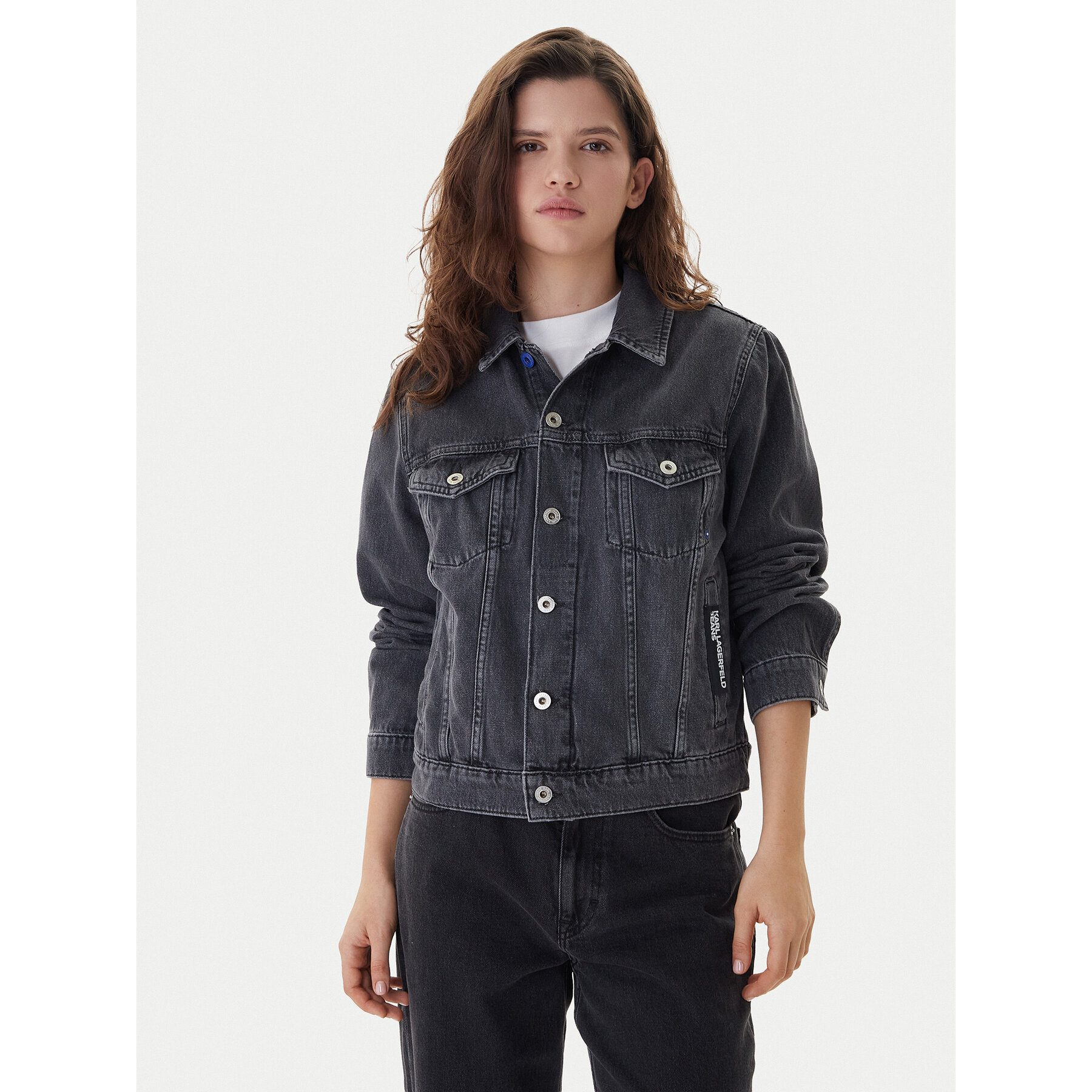 Karl Lagerfeld Jeans Jeansjacke A3W14063 Grau Regular Fit