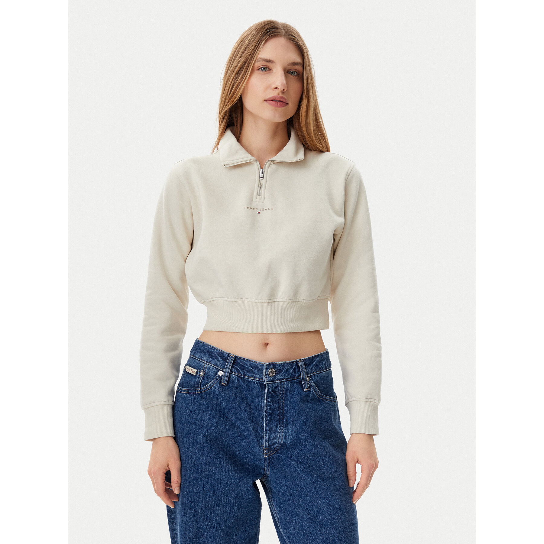 Tommy Jeans Sweatshirt DW0DW20305 Beige Regular Fit