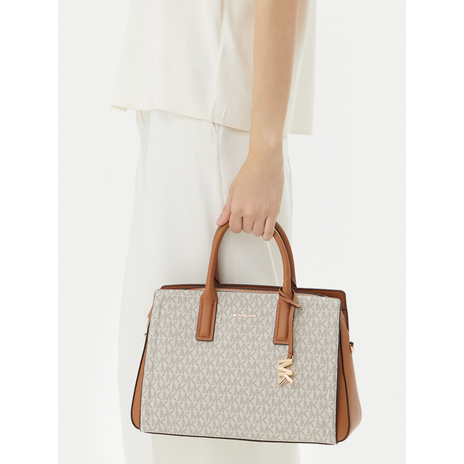 Τσάντα MICHAEL Michael Kors Laila 30R5G9IS6B Εκρού