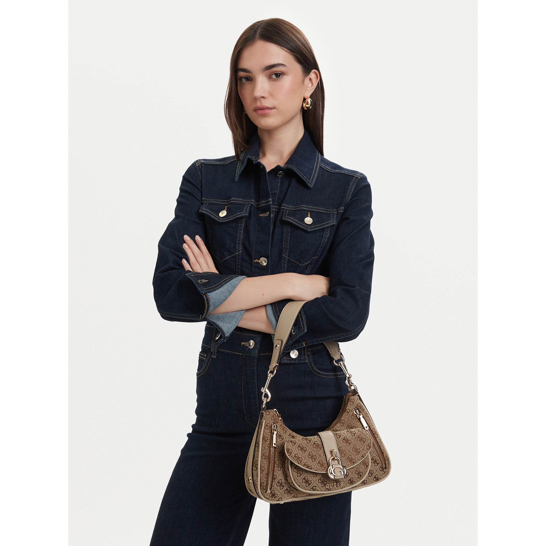Τσάντα Guess Jessa HWJG83 62180 Μπεζ