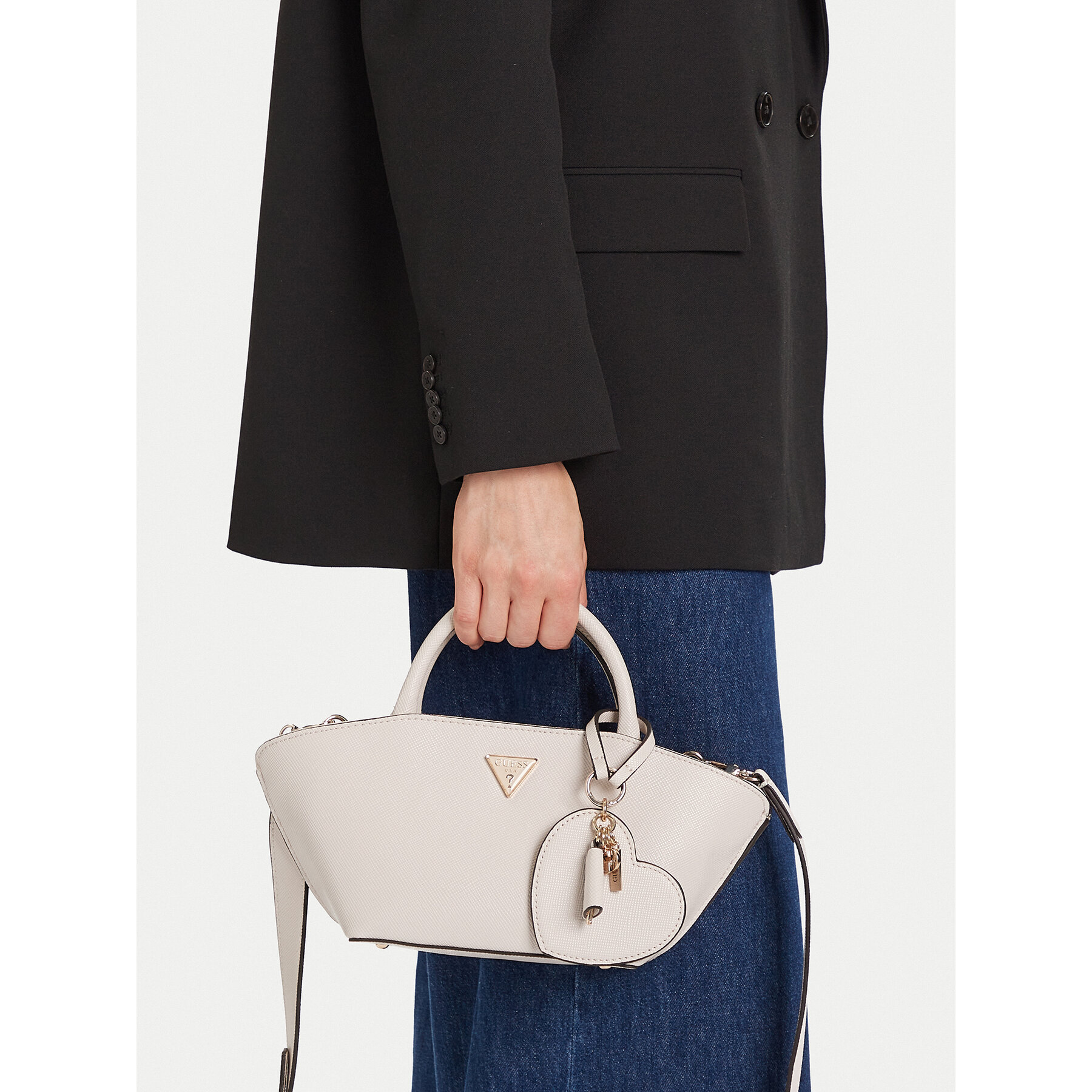 Geantă Guess Bolena Mini HWZG92 07760 Écru