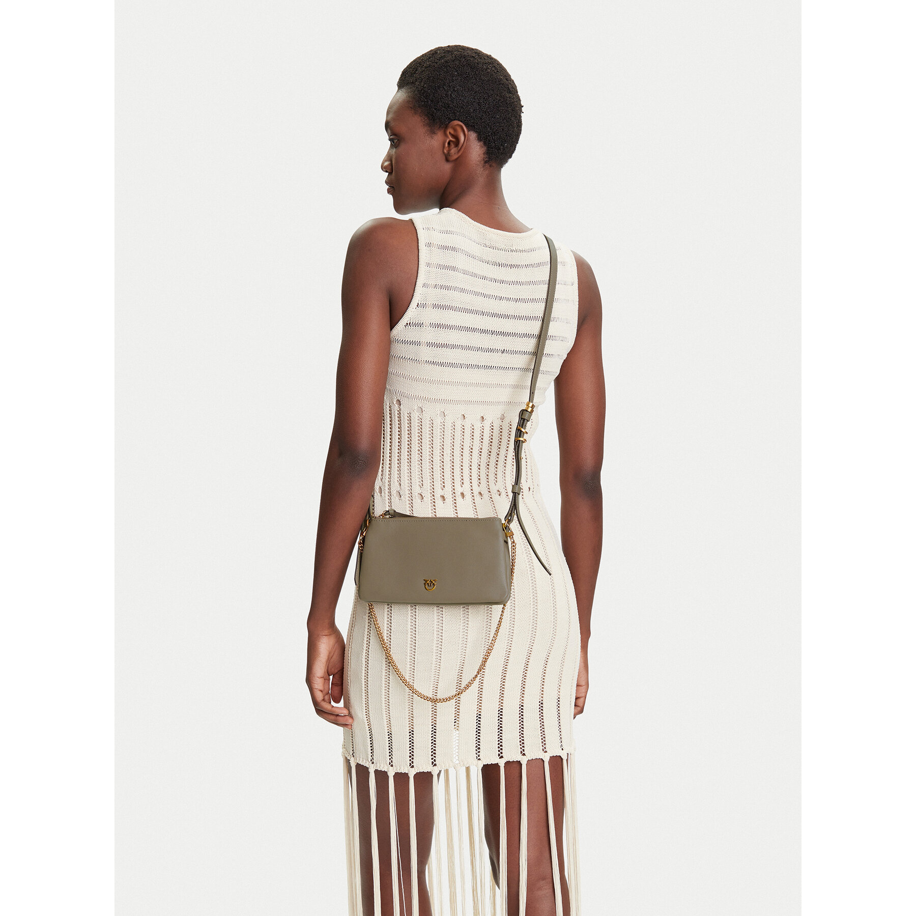 Дамска чанта PINKO Double Mini Al 25-26 PLTT 105359 A0QO Сив