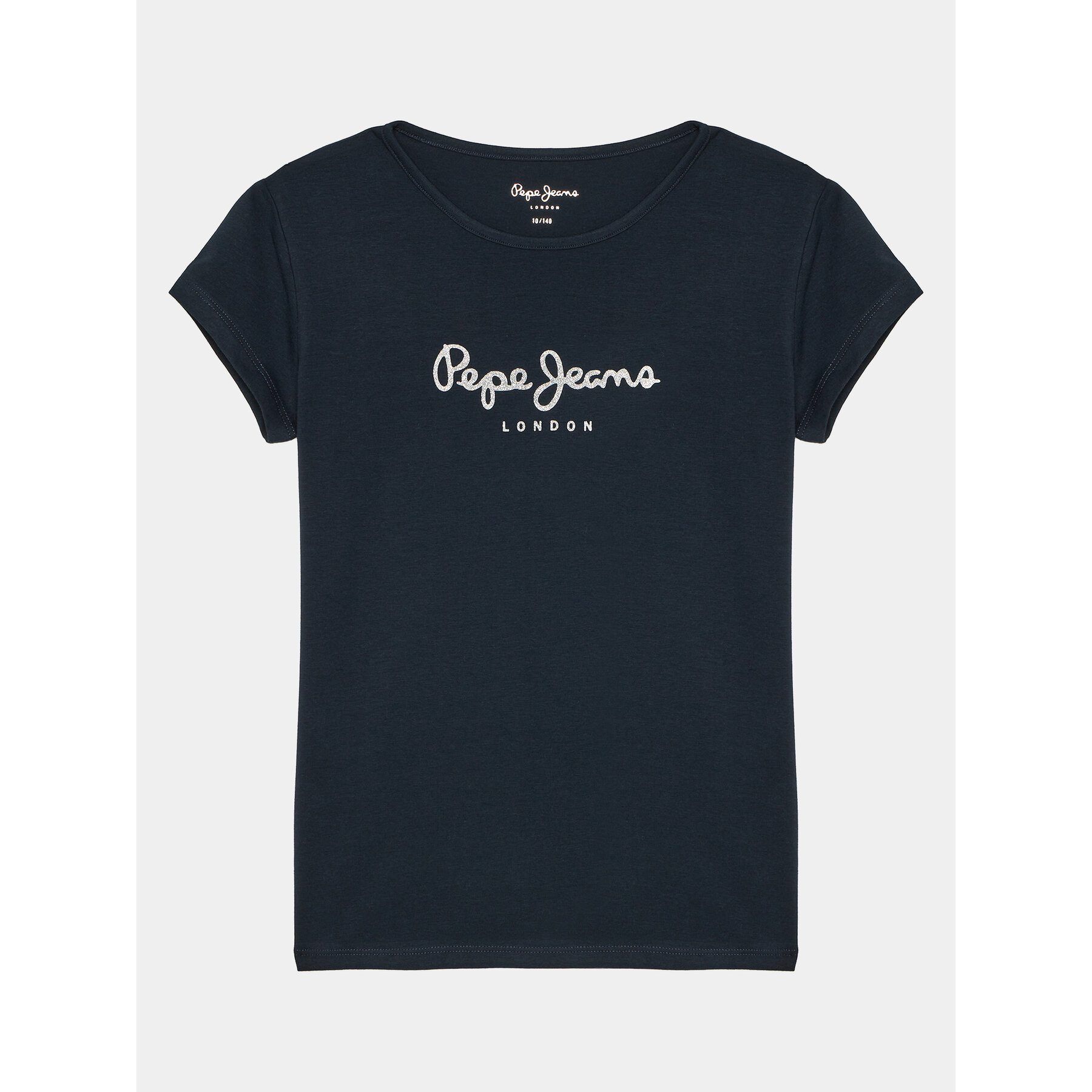 Pepe Jeans Póló Hana Glitter PG503064 Sötétkék Slim Fit