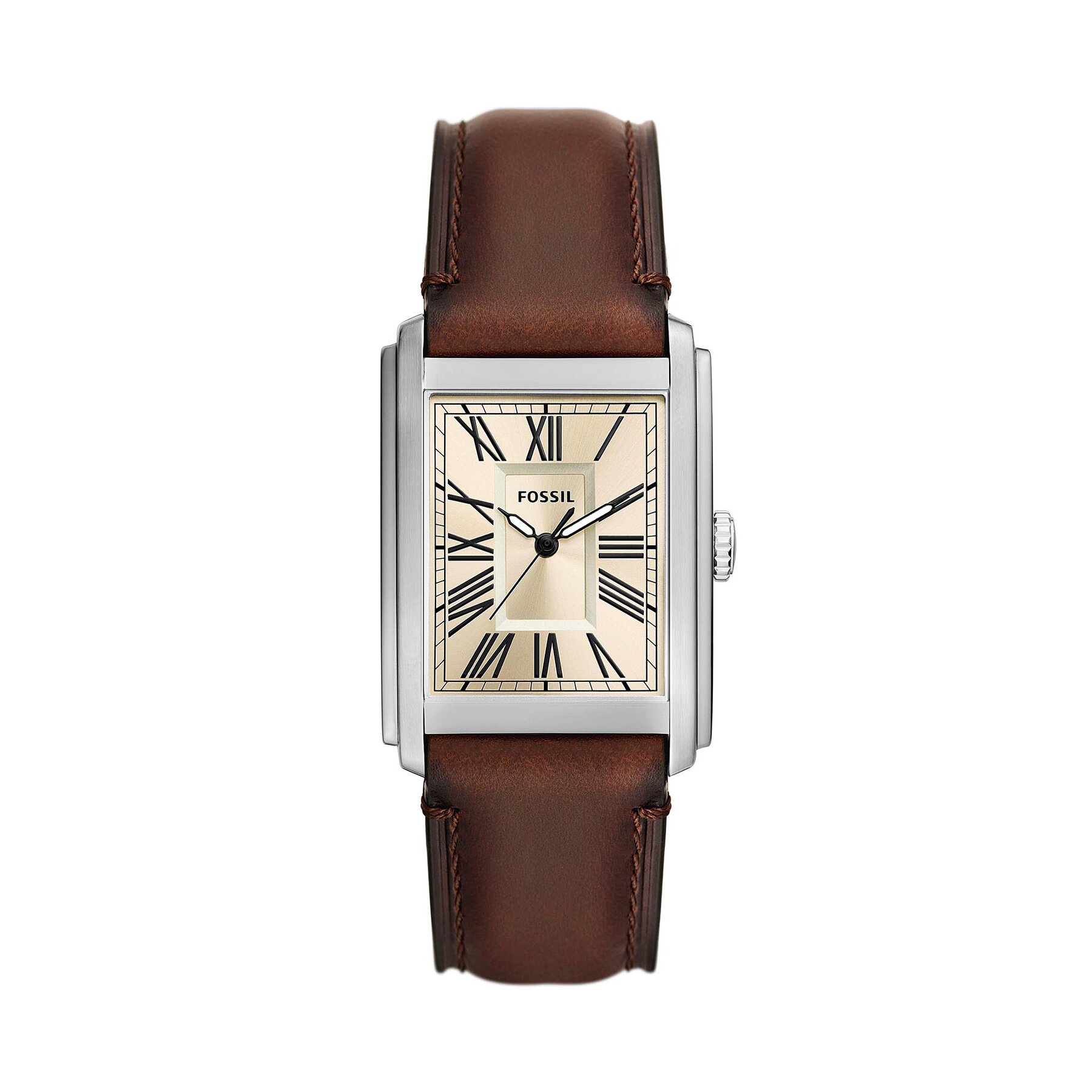 Fossil Ρολόι Fossil Carraway FS6012 Καφέ