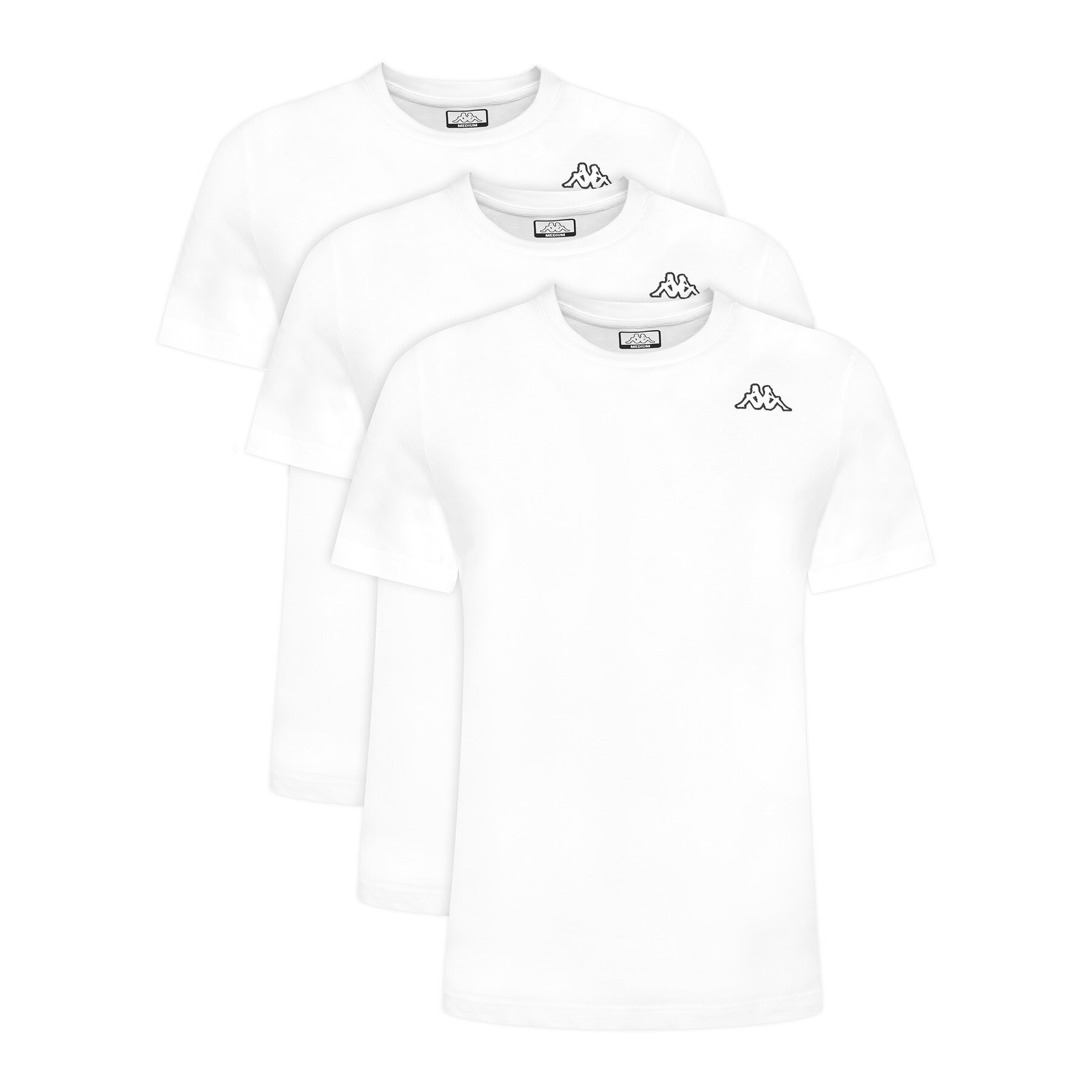 Kappa T-Shirt-Set Logo Sylvo 322562W Weiß Regular Fit