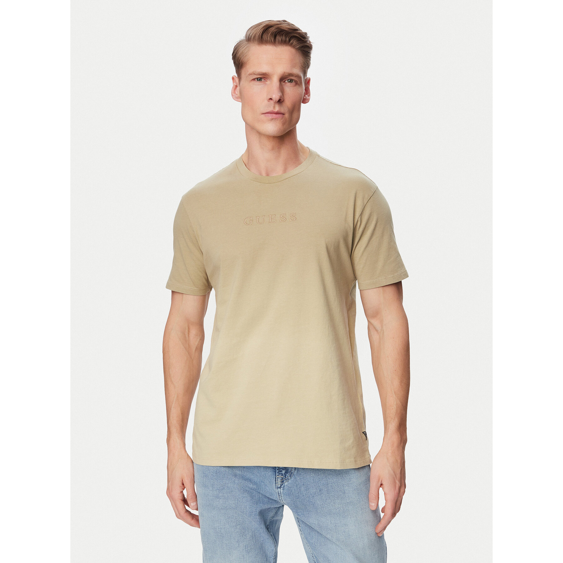 Guess T-shirt M6GI29 K3258 Bež Regular Fit