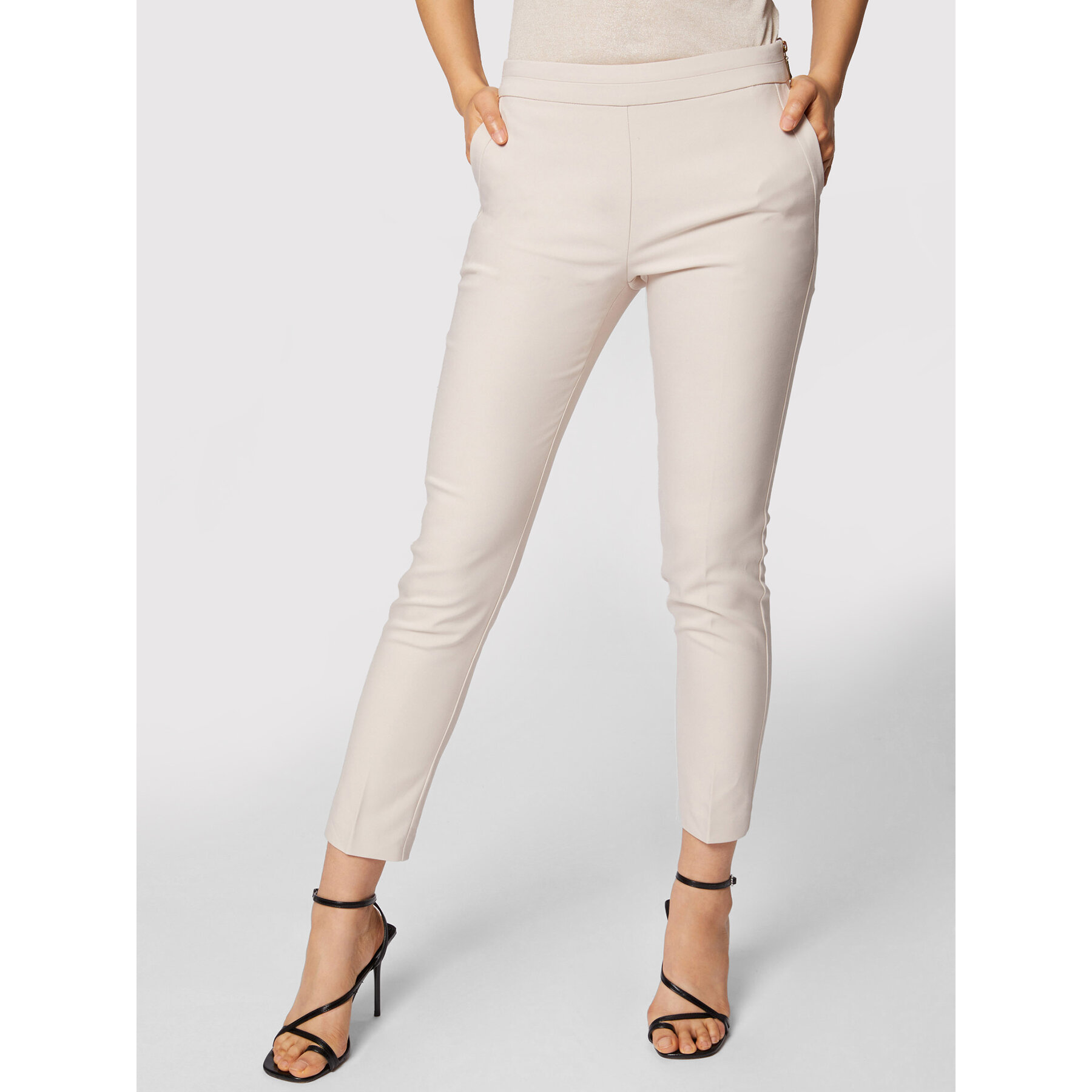 Morgan Stoffhose 211-PROSY.F Beige Slim Fit