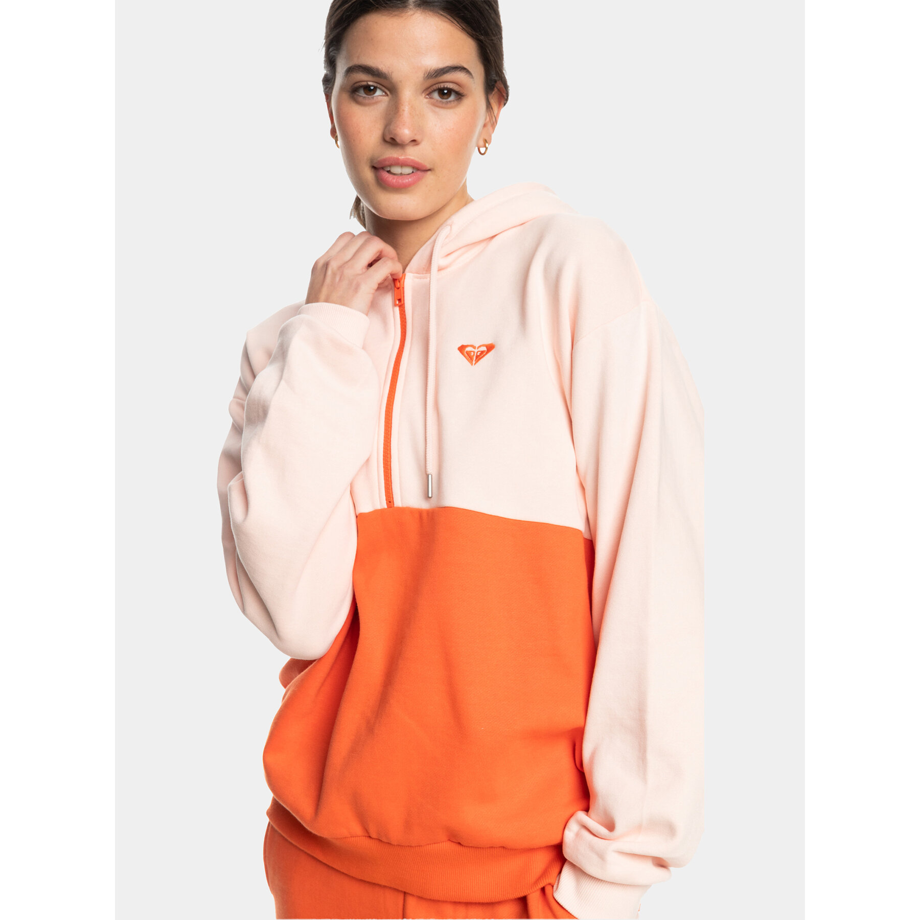 Roxy Sweatshirt Ess Nrj Cbk Hoo Otlr ERJFT04673 Orange Regular Fit