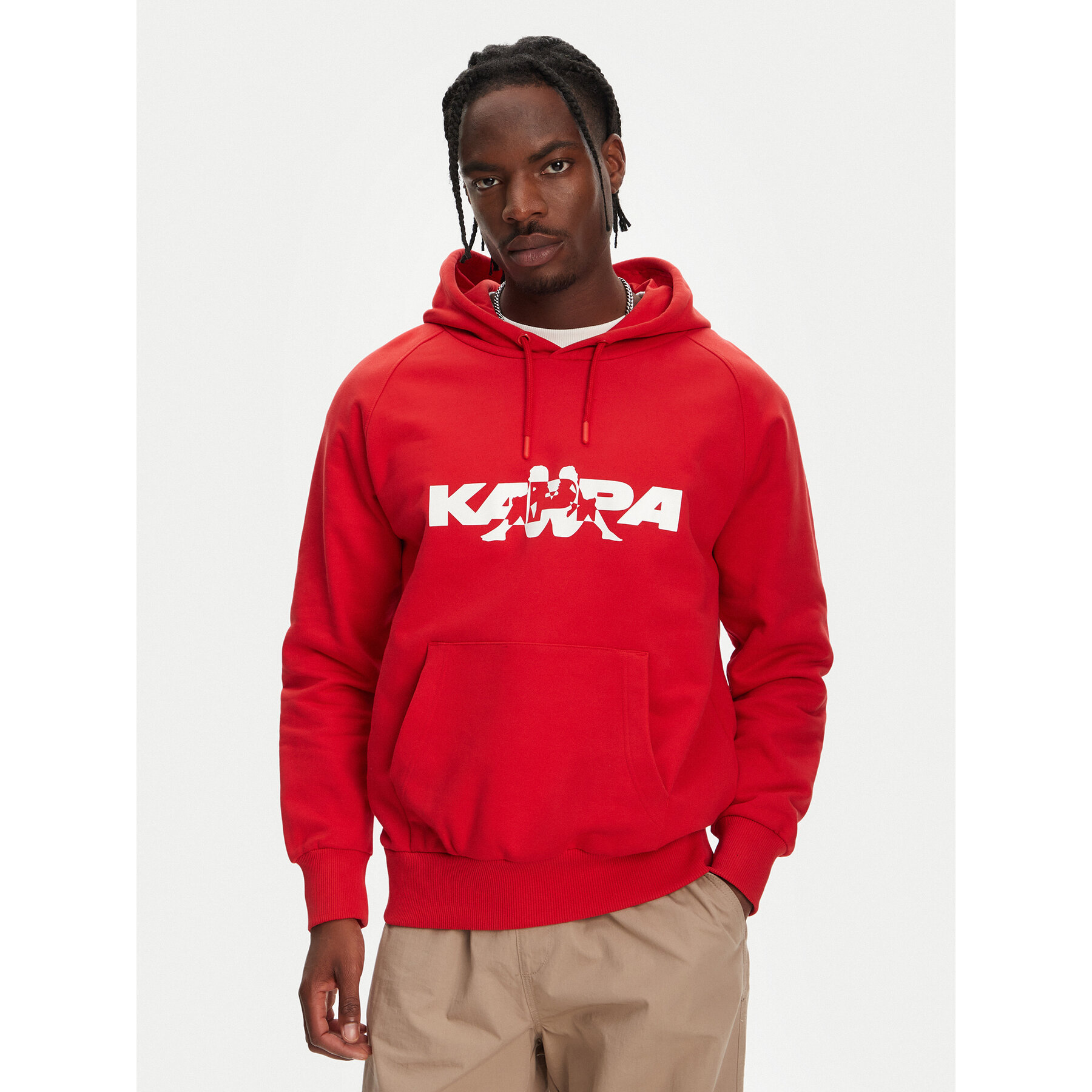 Kappa Majica dugih rukava Nhayma 341V57W Crvena Regular Fit