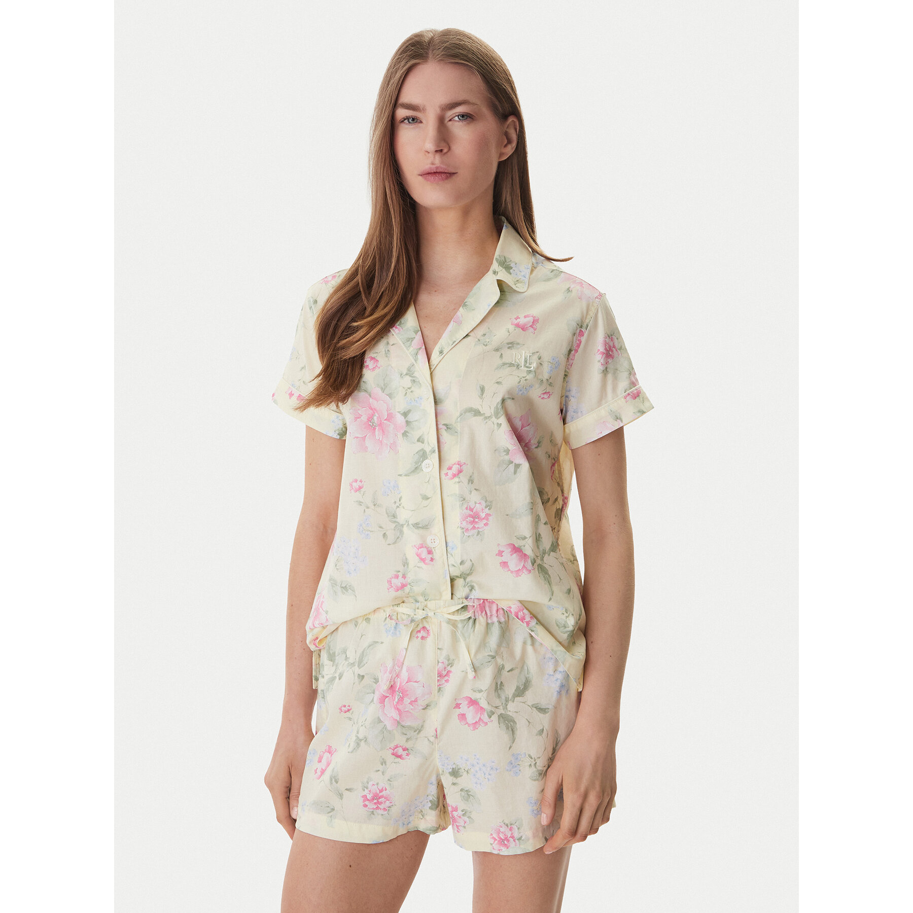 LAUREN RALPH LAUREN Pizsama ILN12493 Sárga Regular Fit