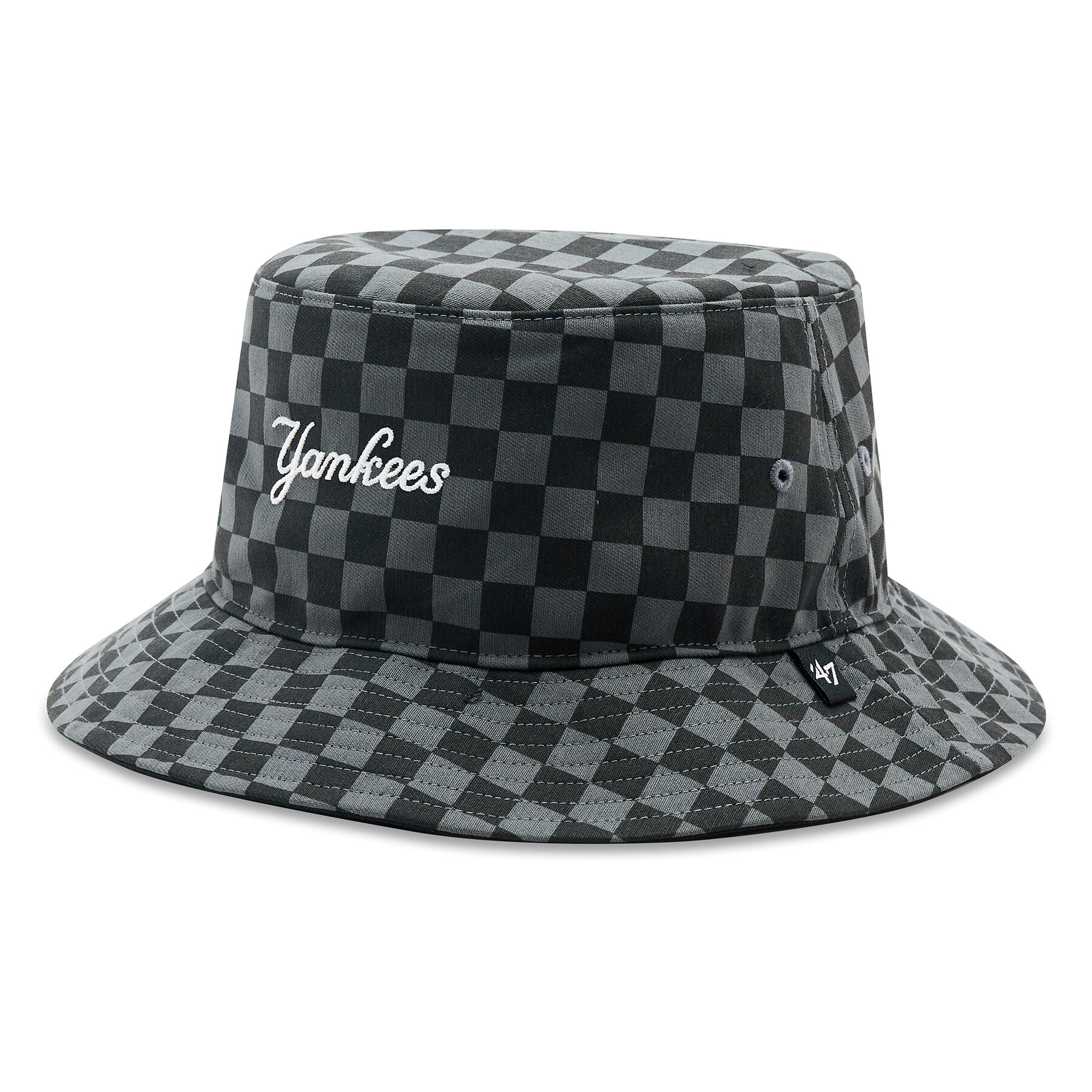 Cappello 47 Brand MLB New York Yankees Check Up Script 47 BUCKET B-CHKBK17GWF-CC Grigio