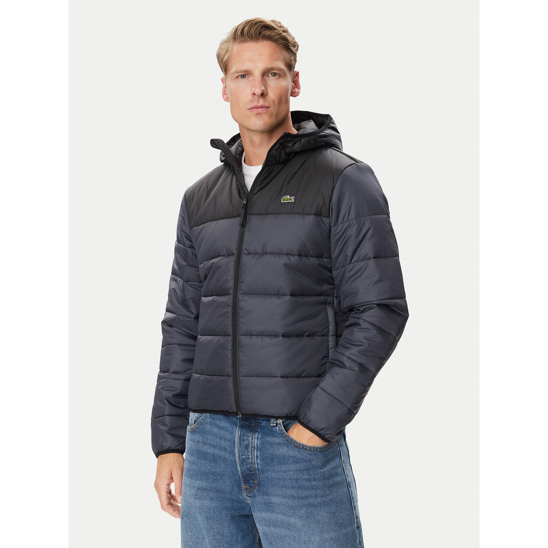 Lacoste Übergangsjacke BH6763 Dunkelgrau Regular Fit