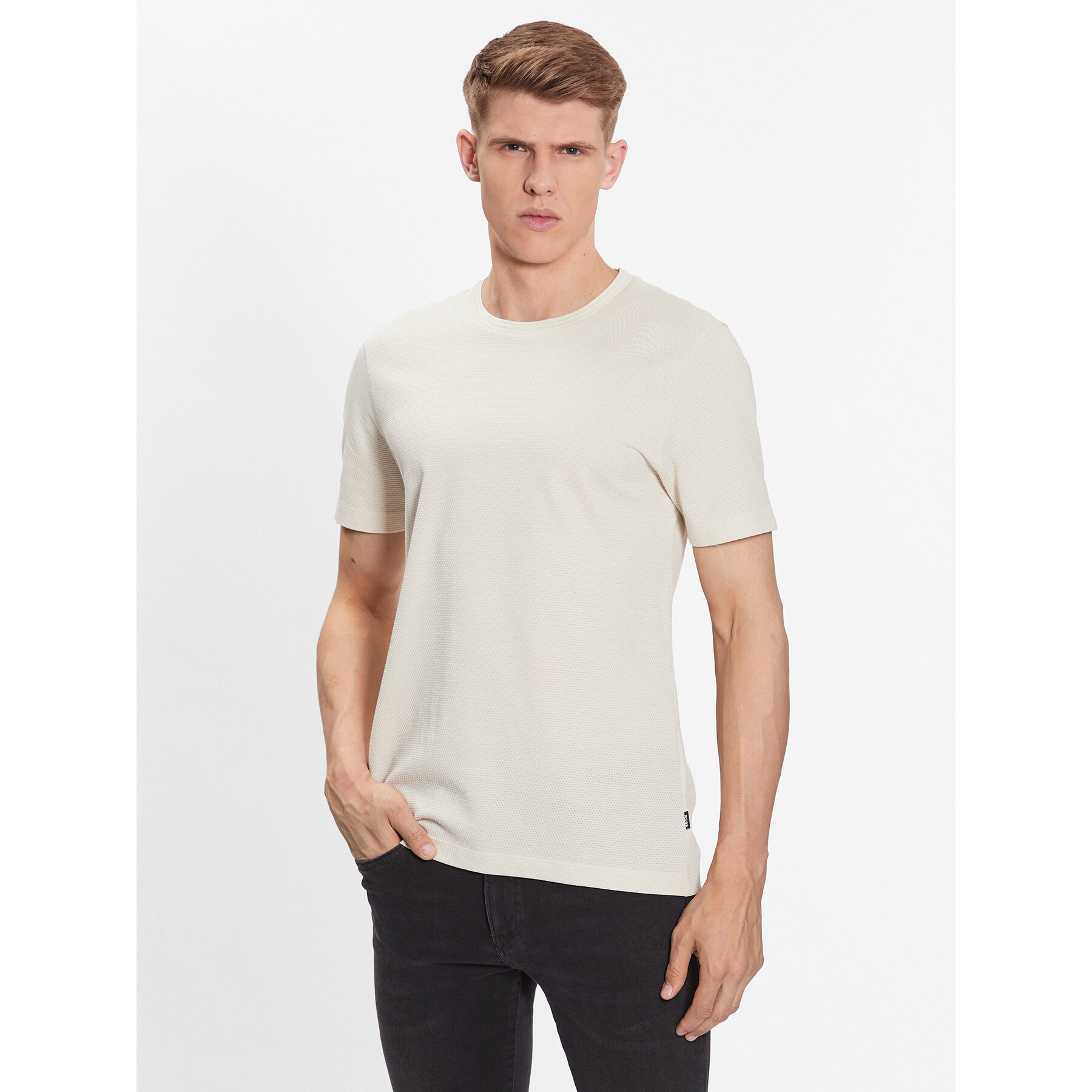 Boss T-shirt Tiburt 240 50452680 Bianco Regular Fit