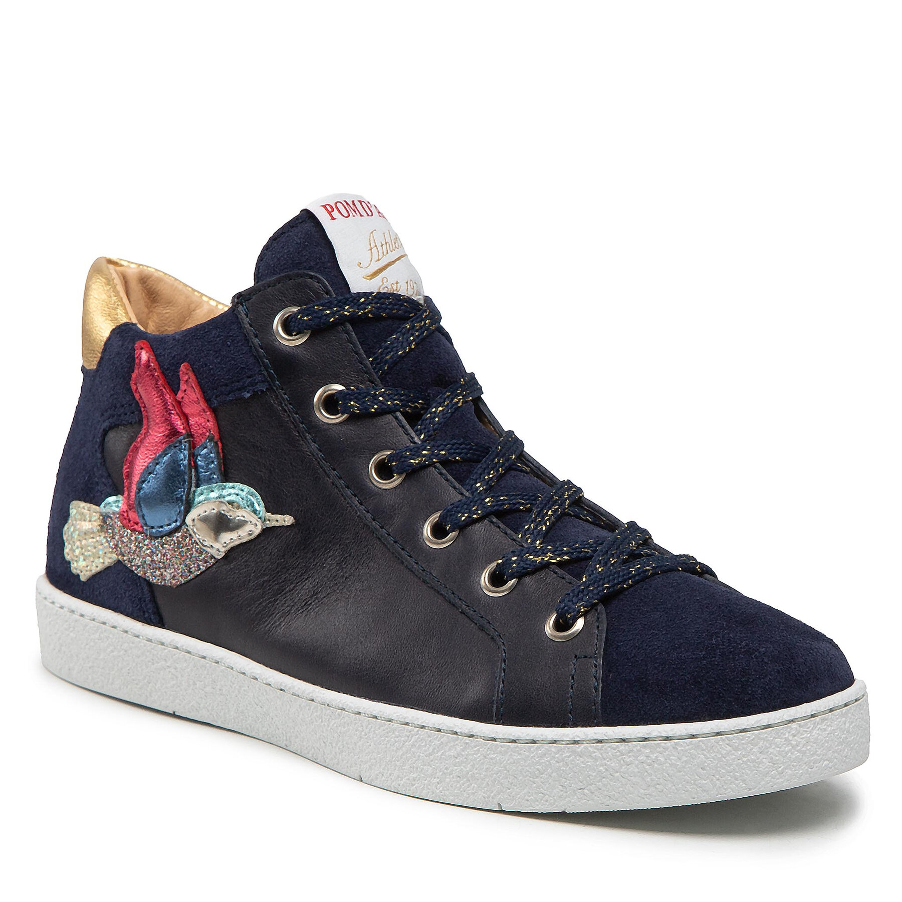 Sneakers Pom d`Api Top Colibri N1UAAT0401 S Marine/Multi altele-Ghete imagine super redus 2022