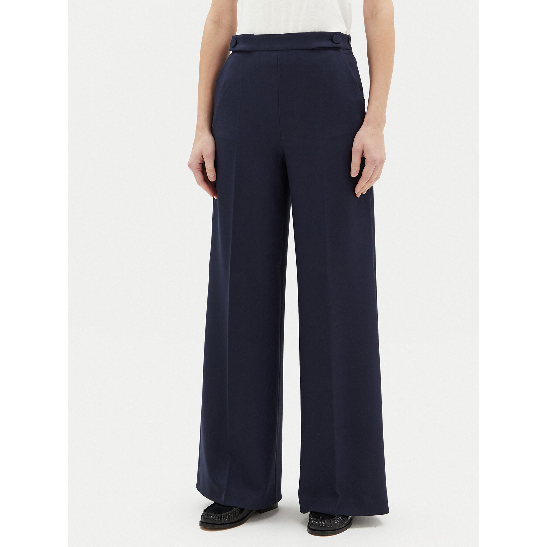 BOSS Palazzohose Tupita 50531846 Dunkelblau Wide Leg