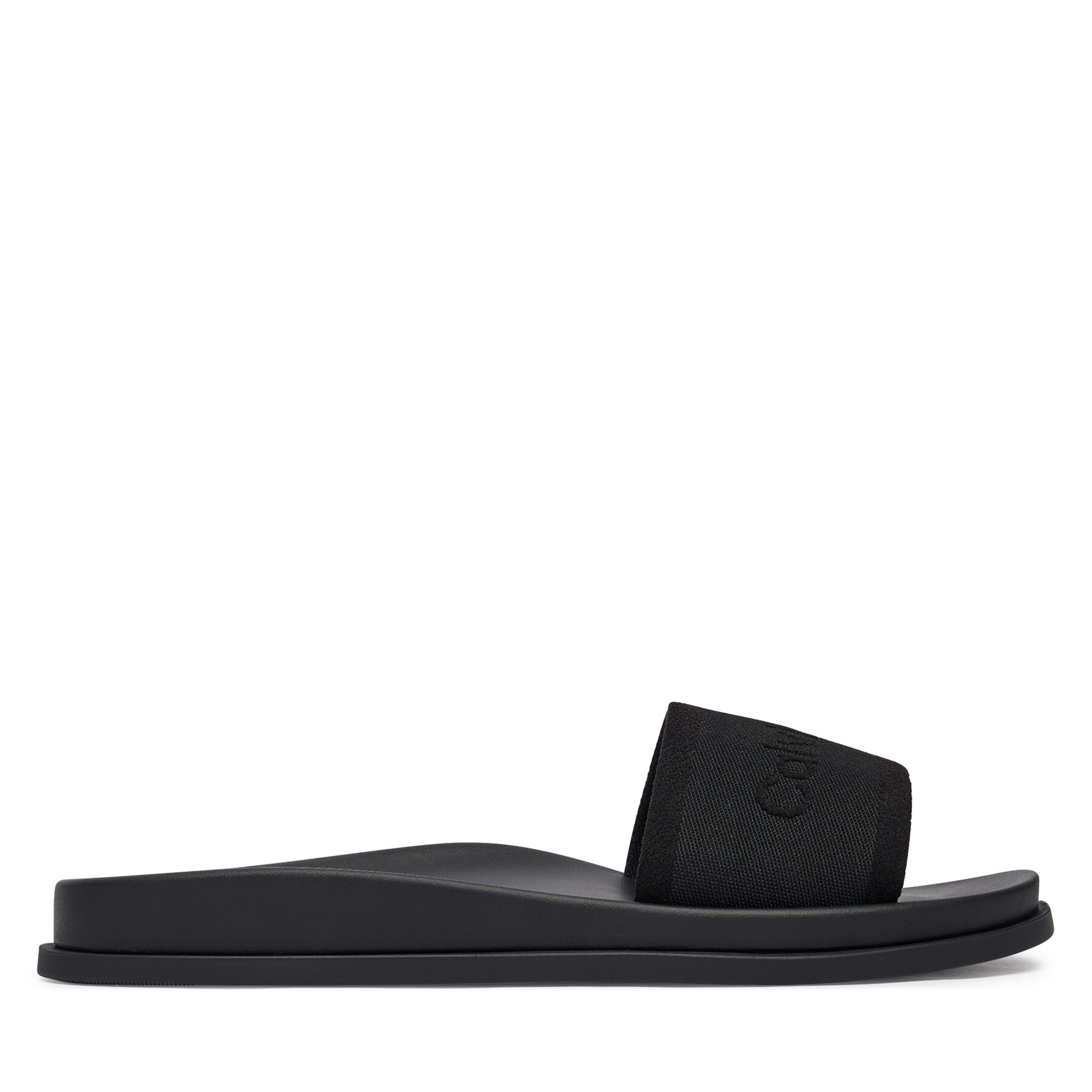 Παντόφλες Calvin Klein City Sandal Mule Webbing HW0HW02887 Μαύρο