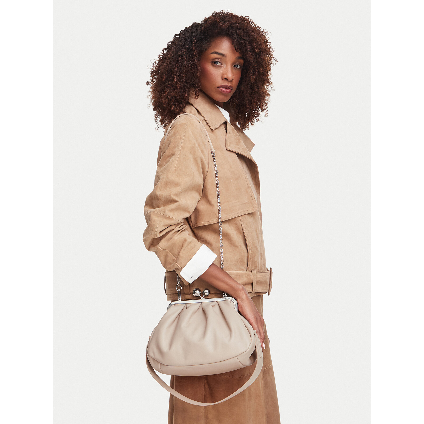 Ročna torba Weekend Max Mara Cubico 2625516124600 Rjava