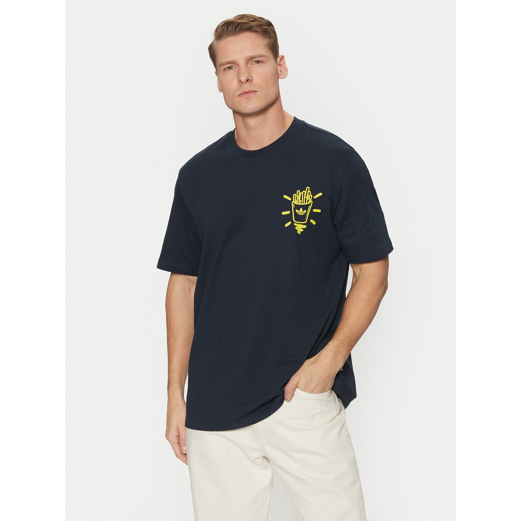 adidas Póló Street B JP4500 Sötétkék Loose Fit