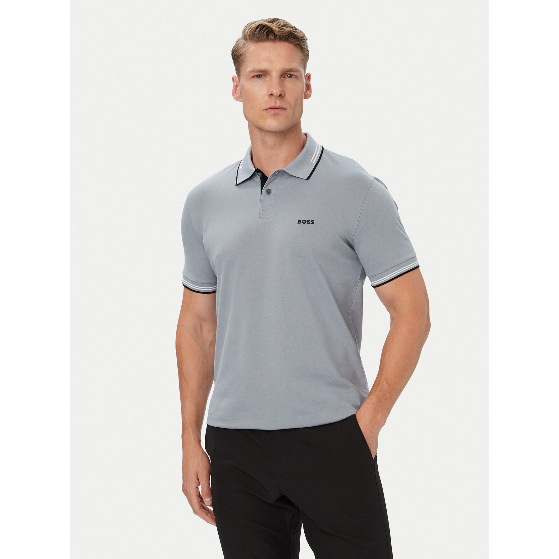 BOSS Poloshirt Paul 50506193 Grau Regular Fit