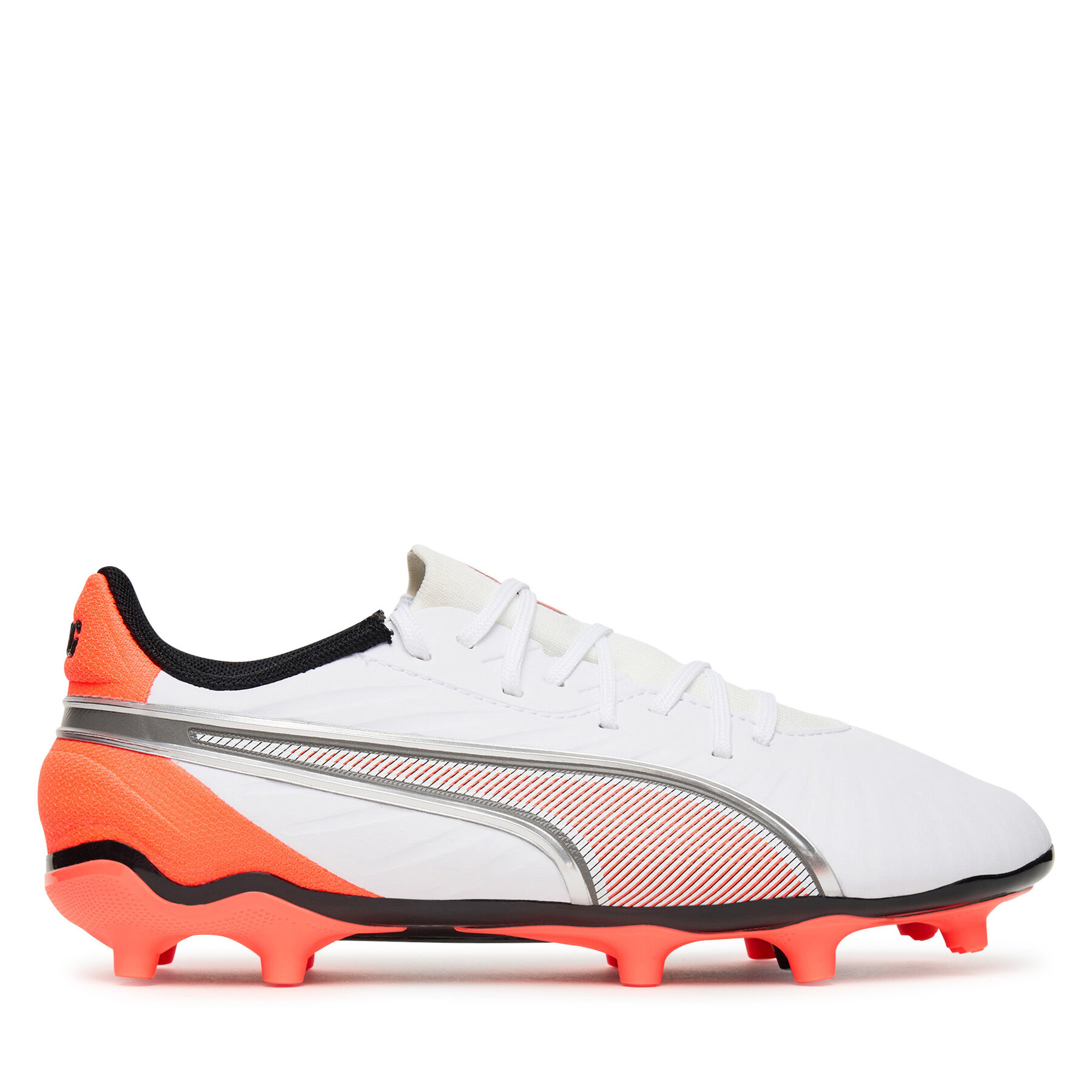 Ποδοσφαιρικά Παπούτσια Puma King Match Fg/Ag Jr 108837 01 Λευκό