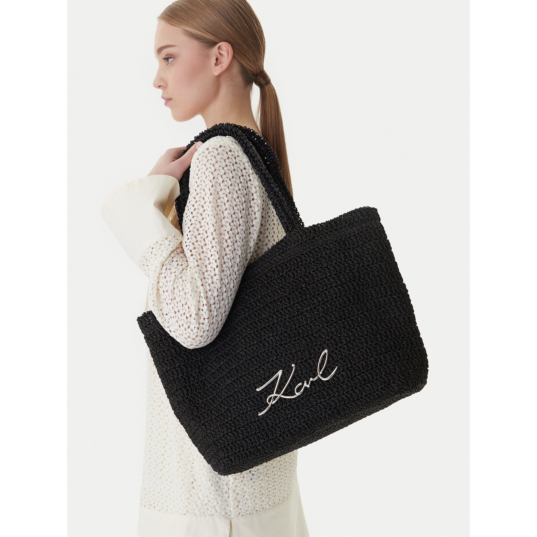 Дамска чанта KARL LAGERFELD B1W46079 Черен