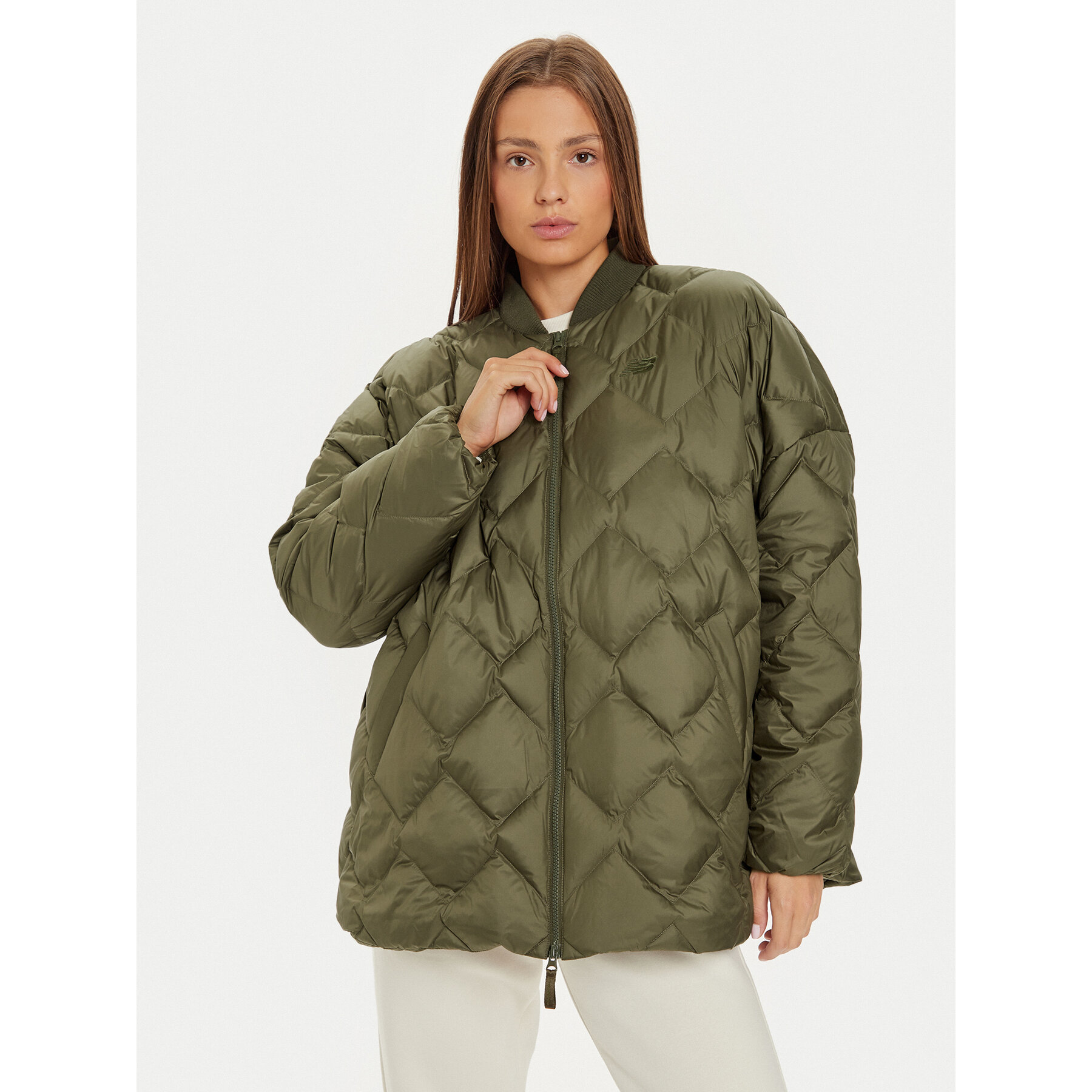New Balance Daunenjacke WJ43503 Grün Loose Fit